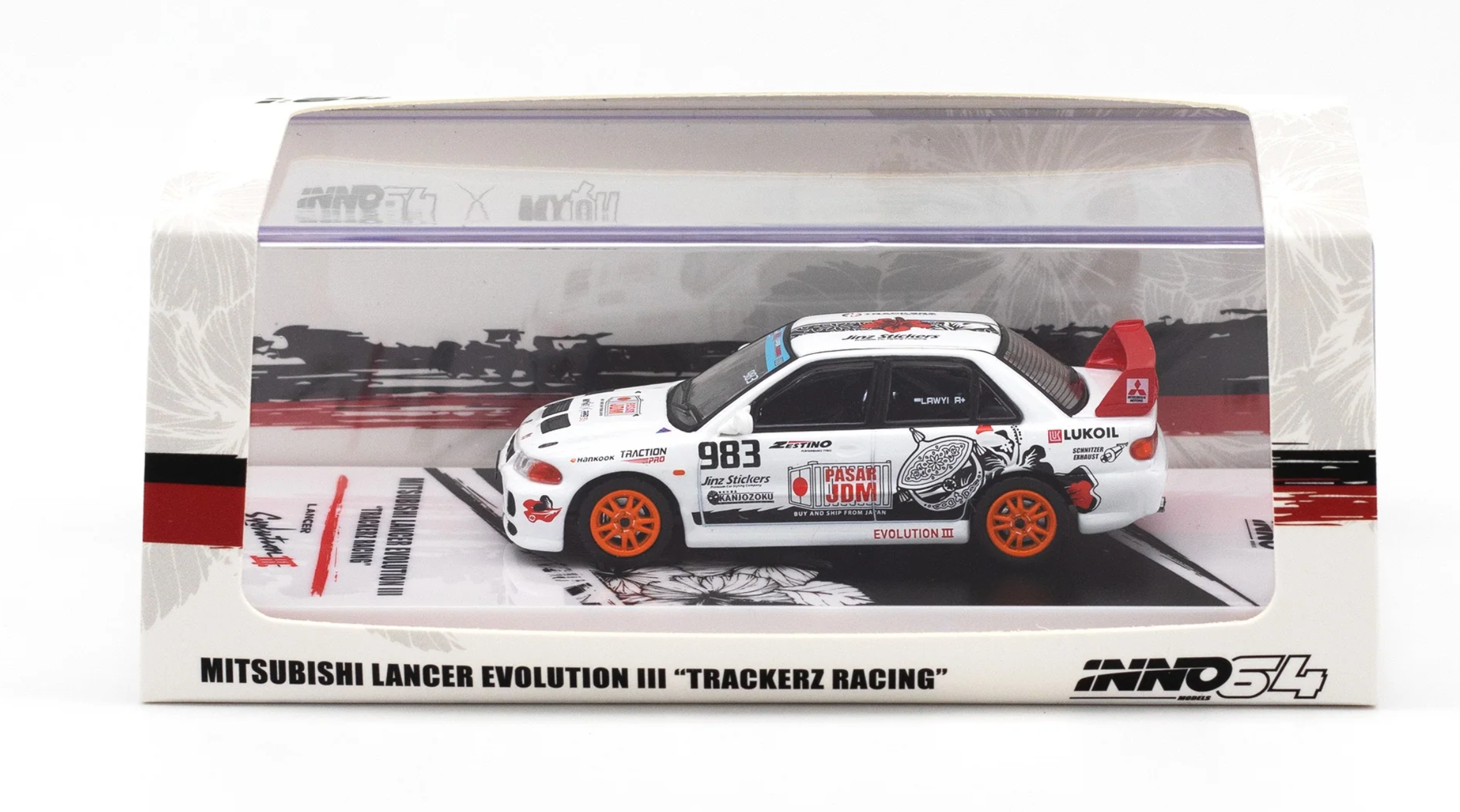 İNNO64 Toyota Corolla AE86 Levin + Mitsubishi Lancer Evolution III Trackerz Racing Box Set Collection