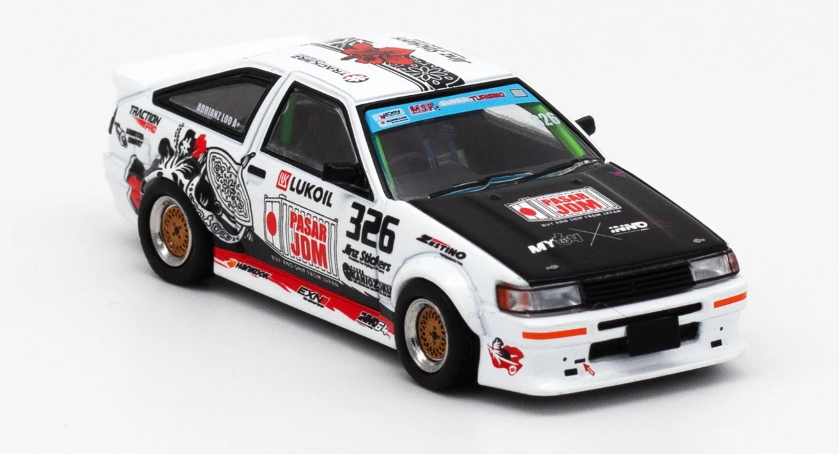 İNNO64 Toyota Corolla AE86 Levin + Mitsubishi Lancer Evolution III Trackerz Racing Box Set Collection