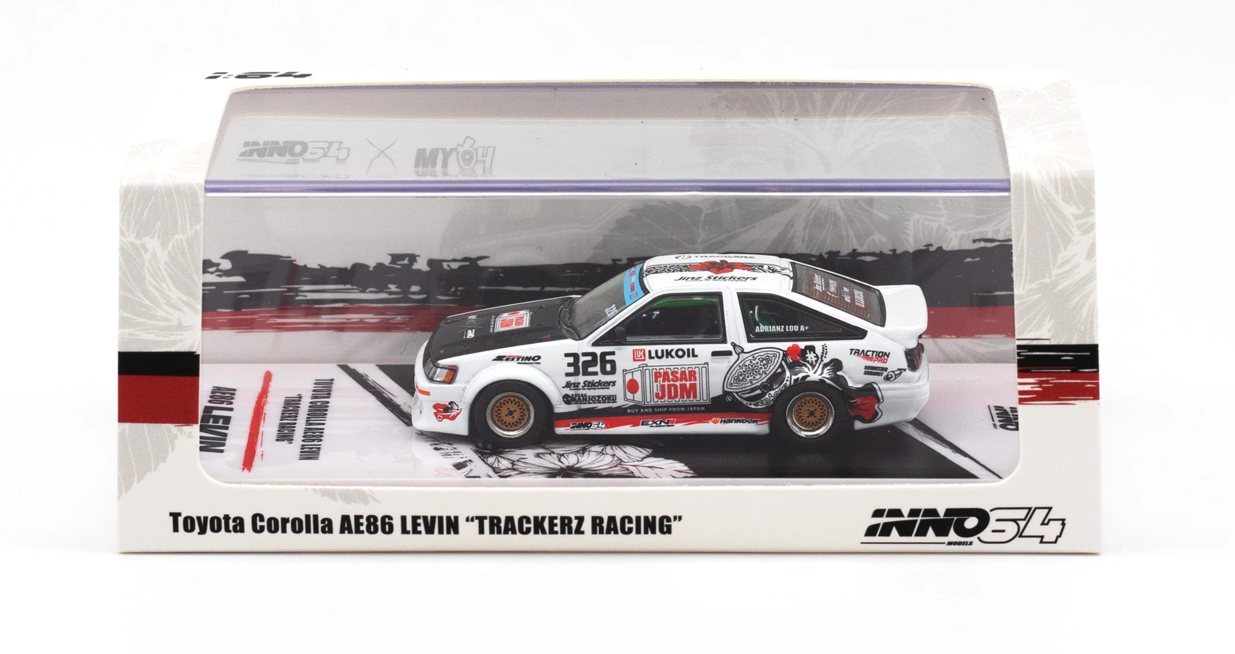 İNNO64 Toyota Corolla AE86 Levin + Mitsubishi Lancer Evolution III Trackerz Racing Box Set Collection