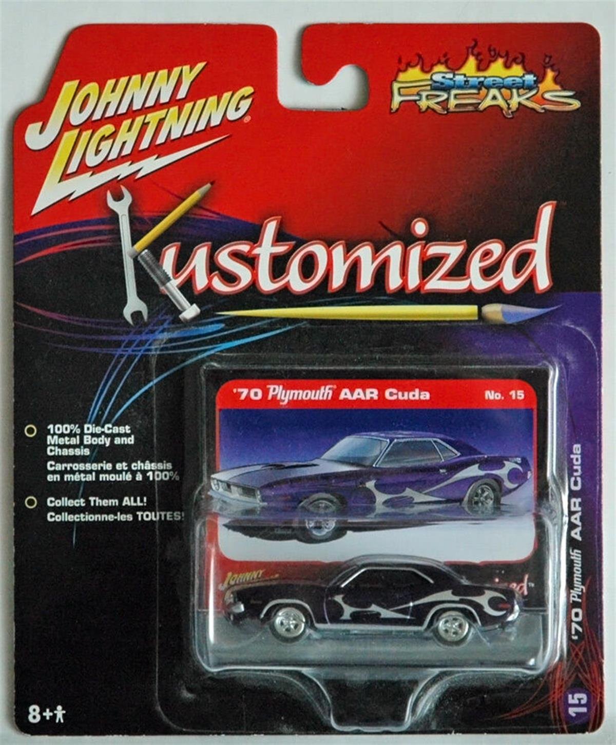Johnny Lightning 1970 Plymouth AAR Cuda Kustomized