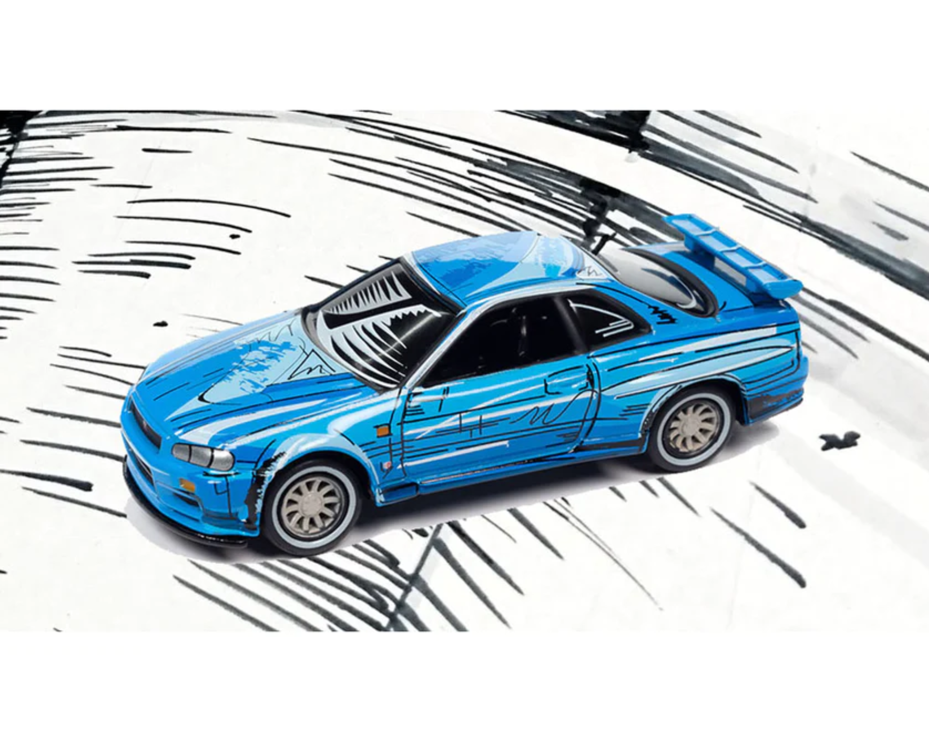 Johnny Lightning Mijo 1999 Nissan Skyline GT-R r34 Manga