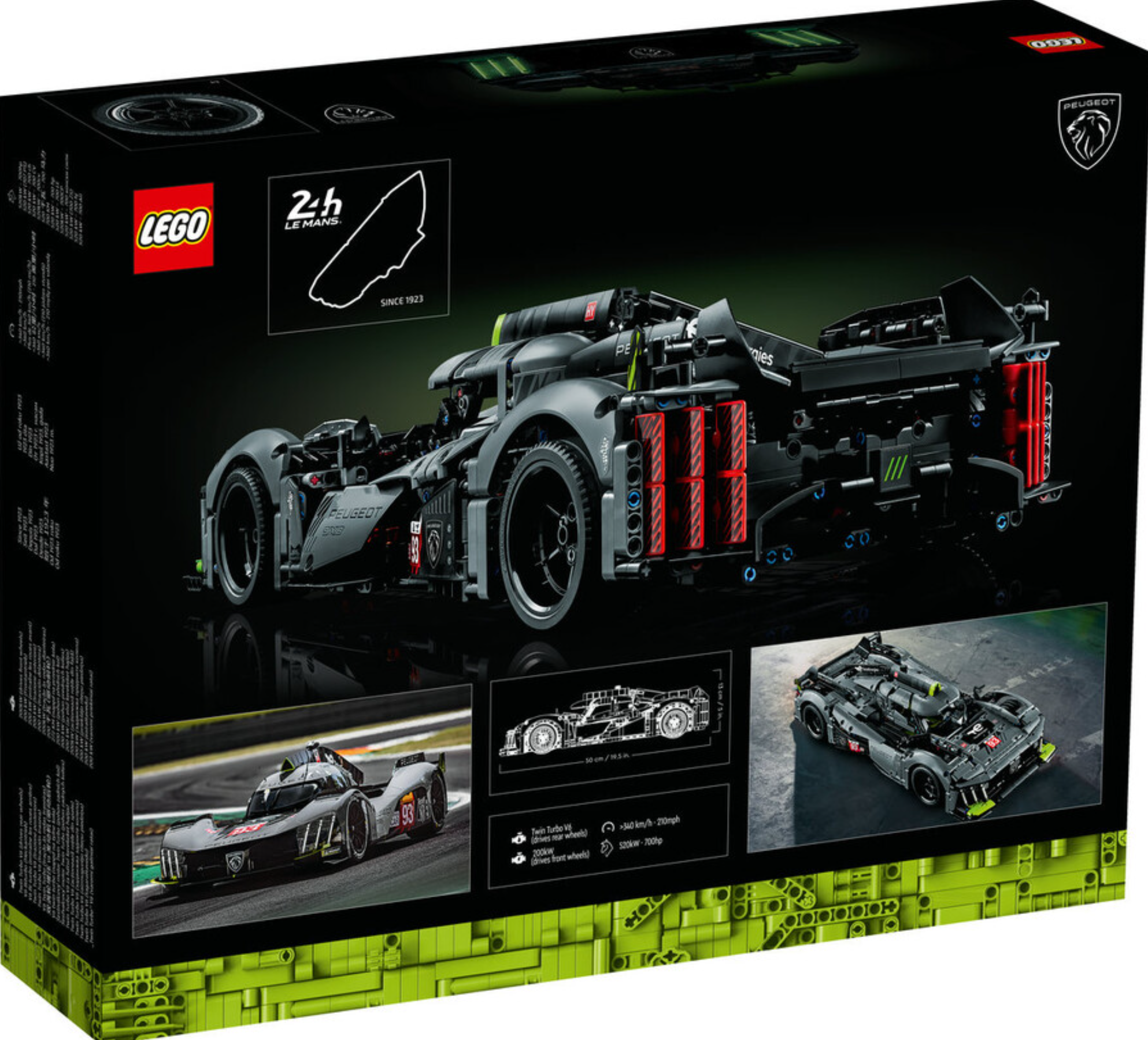 LEGO® Technic PEUGEOT 9X8 24H Le Mans Hybrid Hypercar 42156