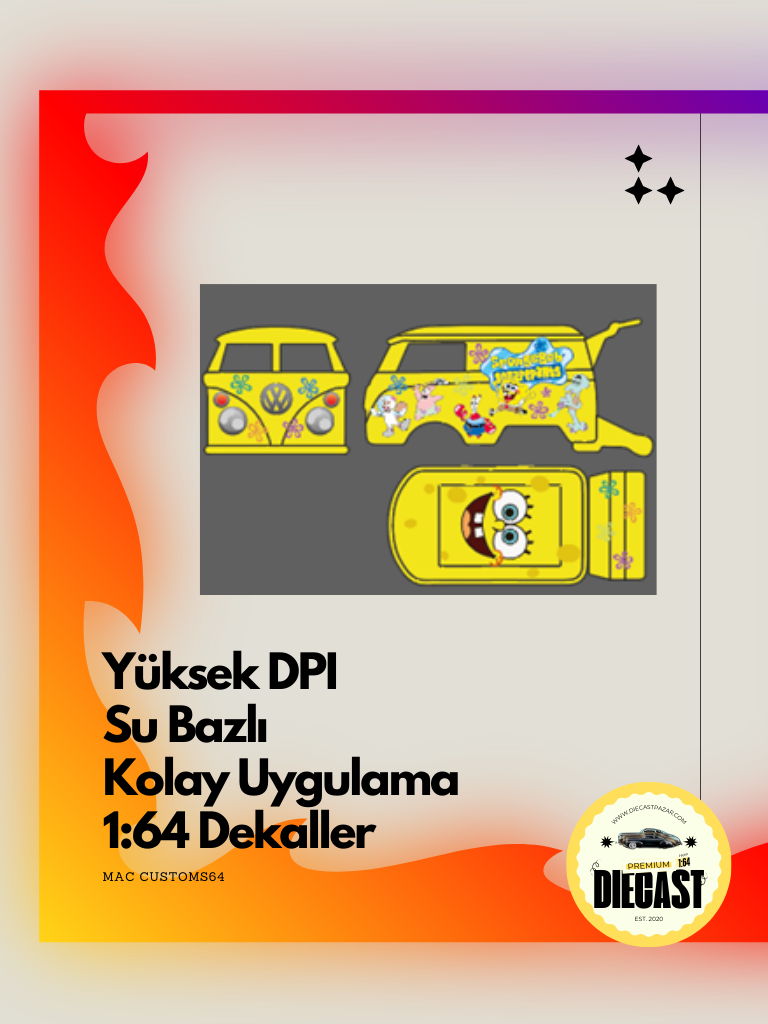 Mac Su Bazlı Dekal SPUNGE BOB VW