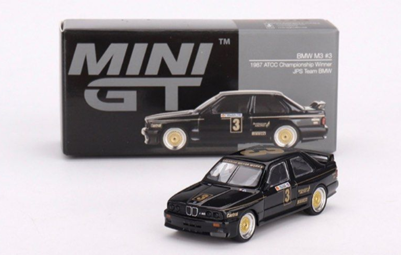 Mini GT Bmw M3 #3 1987 ATCC Championship Winner JPS Team Bmw Australia Exclusive