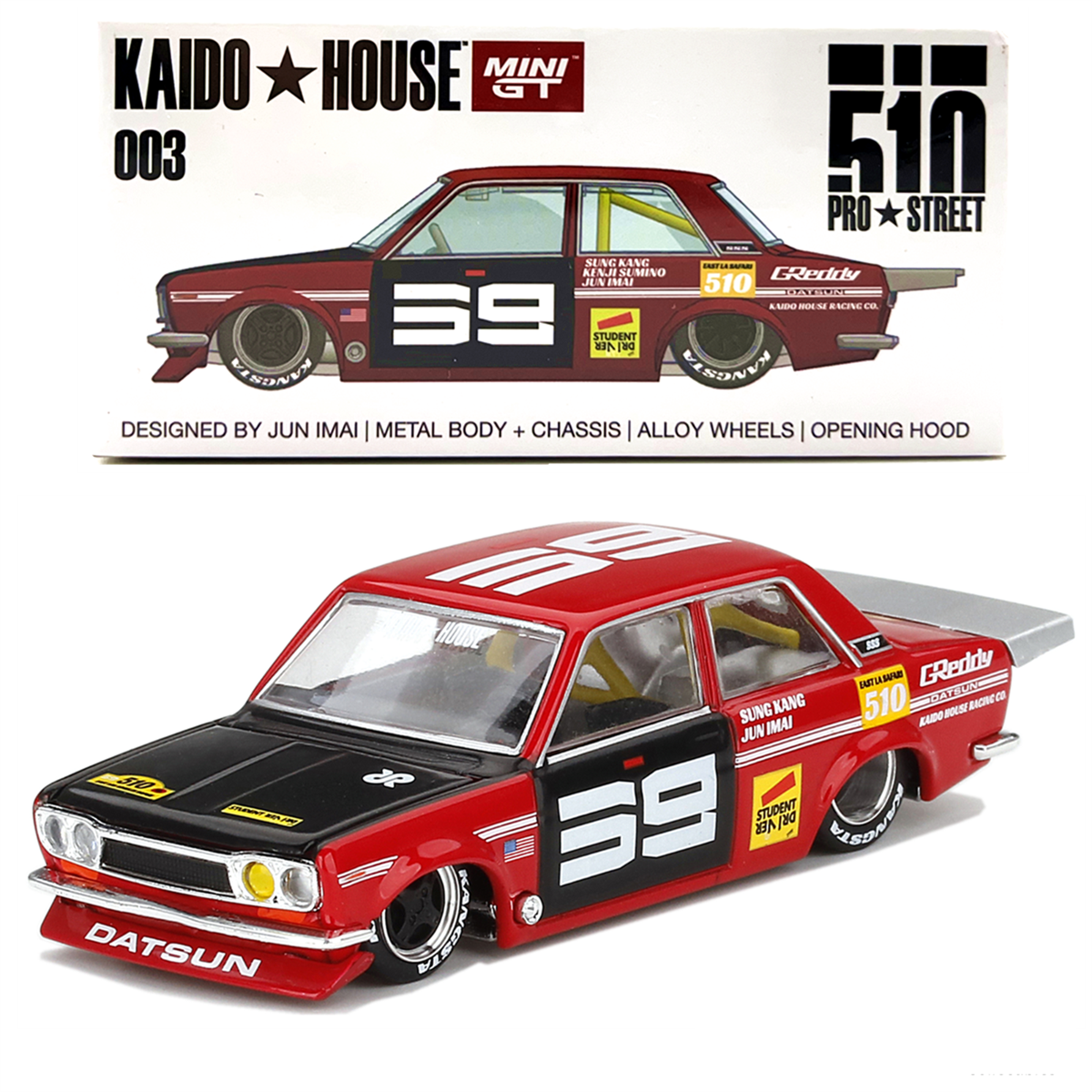 Mini GT Kaido House Datsun Datsun Pro Street SK510 Red