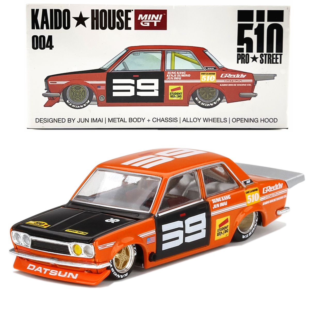 Mini GT Kaido House Datsun Datsun Pro Street SK510 Orange