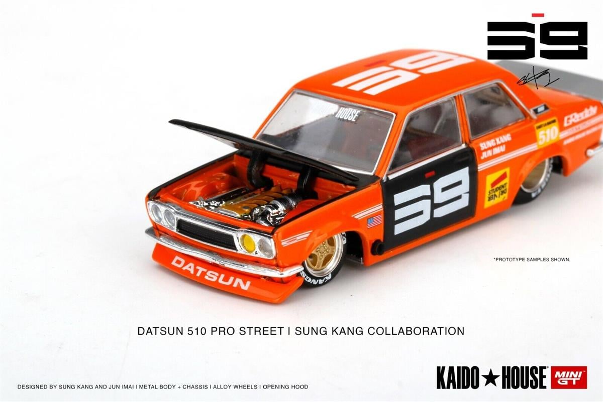 Mini GT Kaido House Datsun Datsun Pro Street SK510 Orange