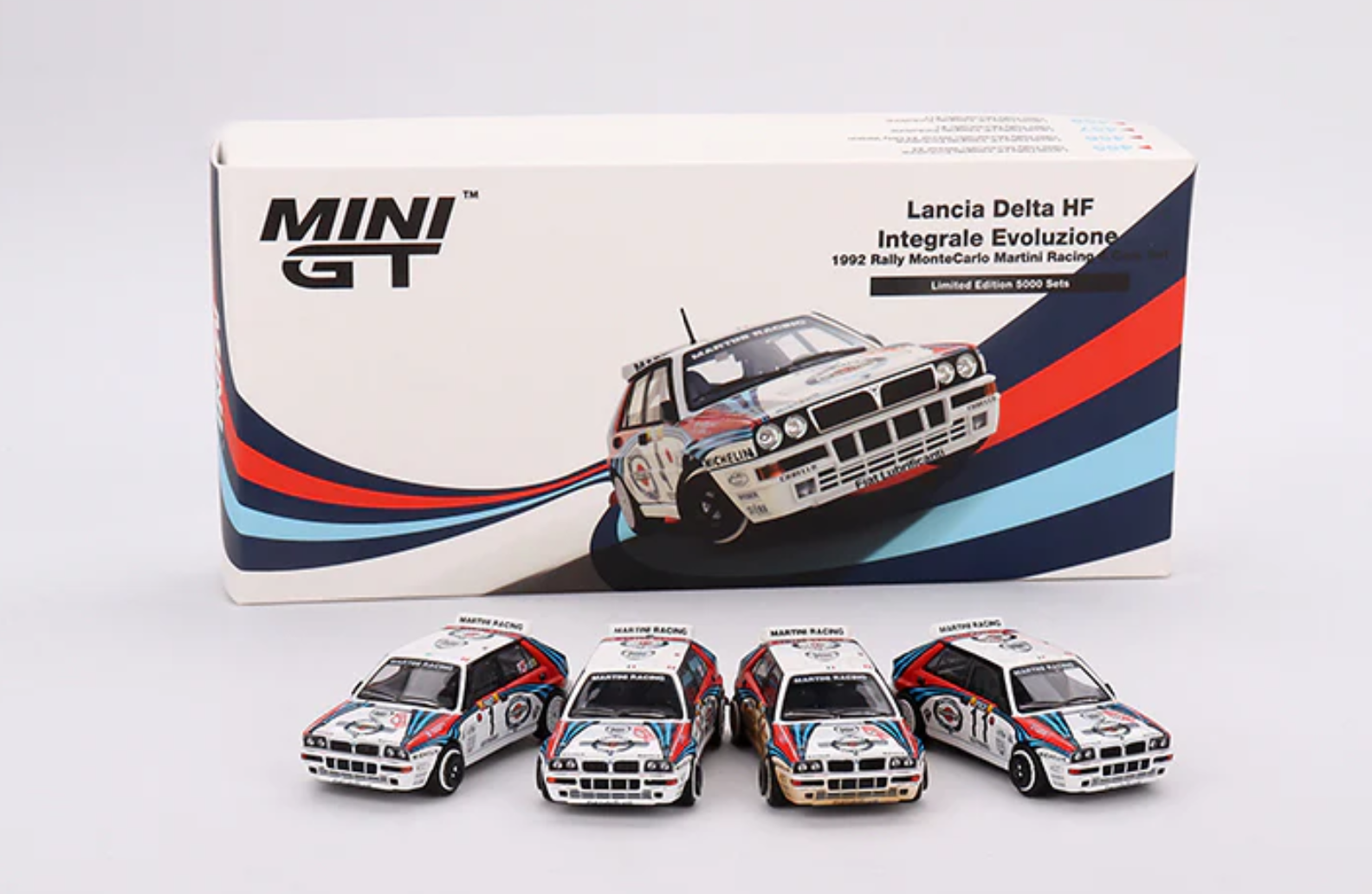 Mini GT Lancia Delta HF integrale Evoluzione 4 cars Set Monte Carlo Rally 