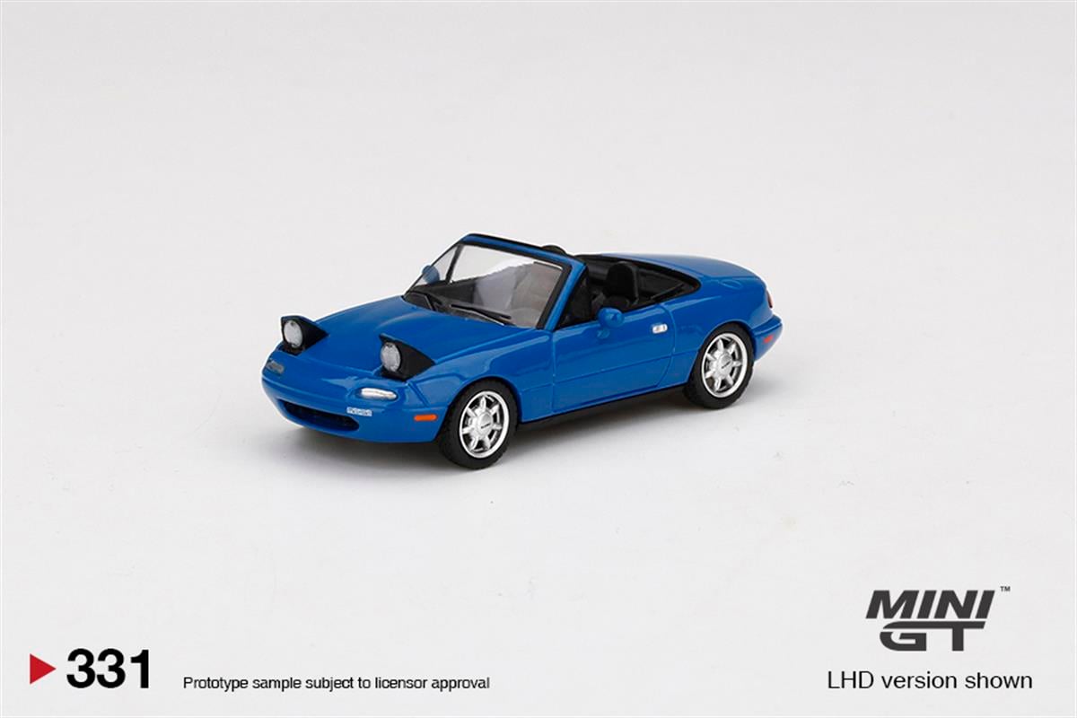 Mini GT Mazda Miata MX-5 Mariner Blue Headlight UP