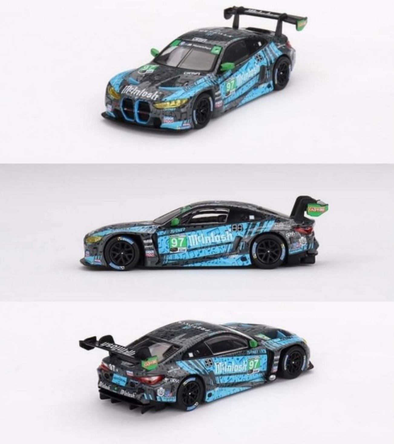 Mini GT Mijo Bmw M4 GT3 #97 2023 IMSA Laguna Seca GTD 2nd Place Turner Motorsport