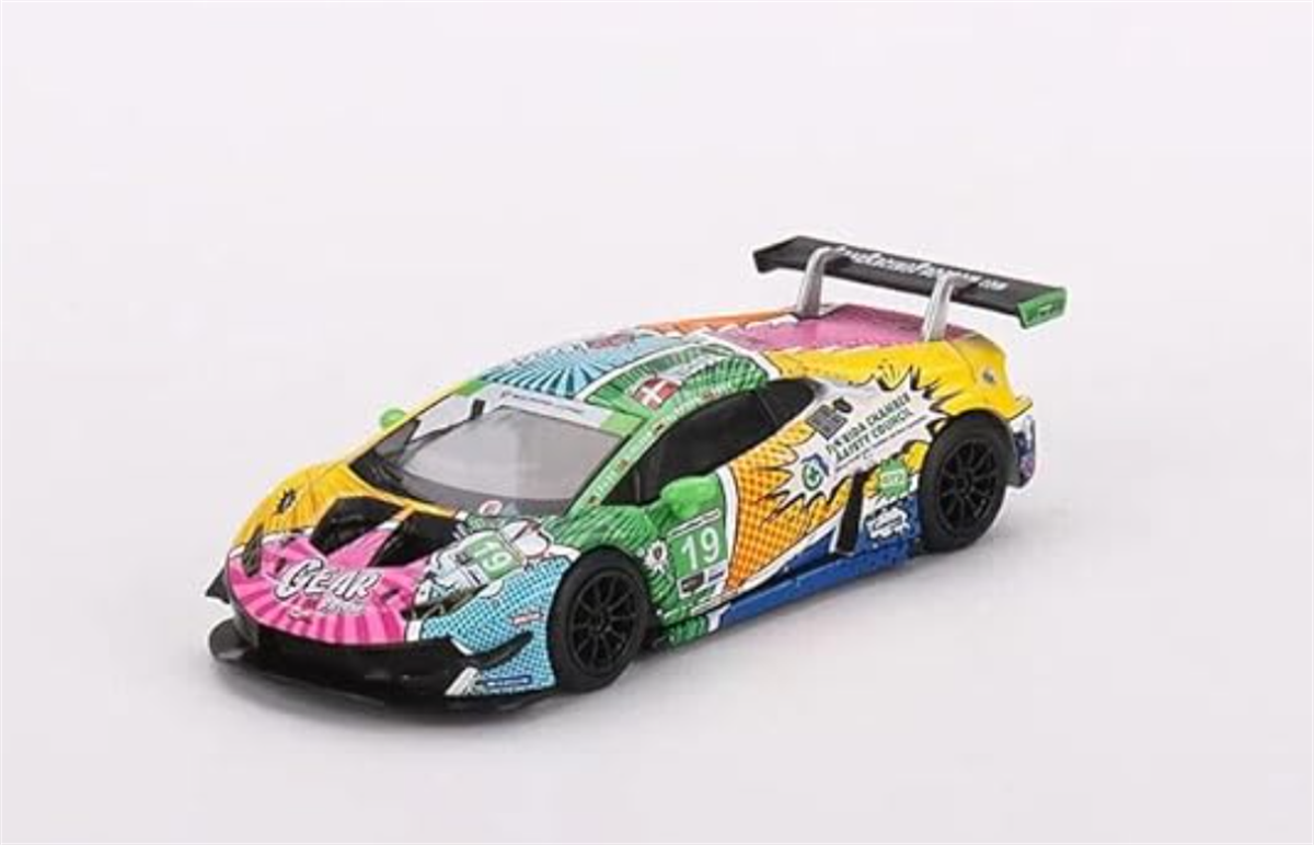 Mini GT Mijo Lamborghini Huracan GT3 Evo #19 Gear Racing 2020 IMSA Daytona 24 Hrs Lhd