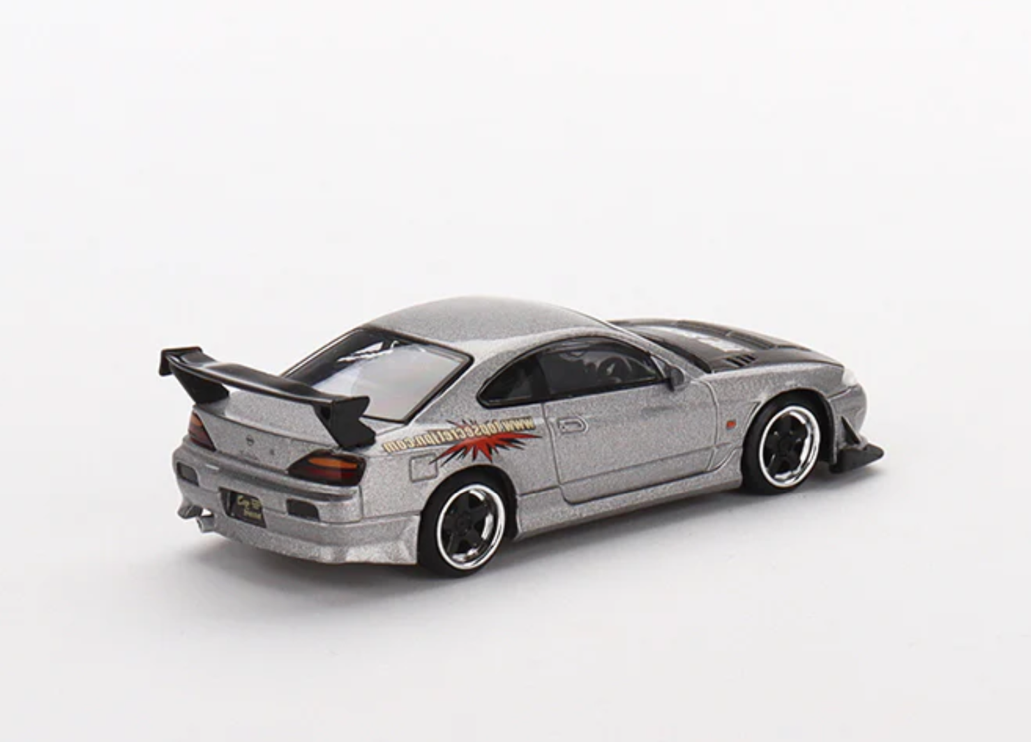 Mini GT Mijo Nissan Silvia Top Secret S15 Silver rhd