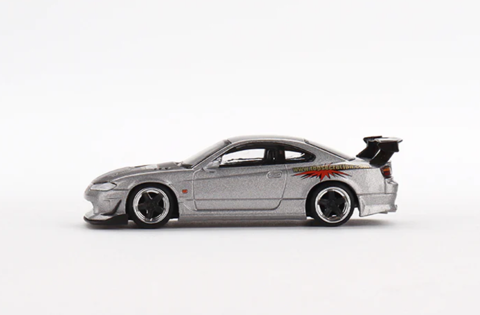 Mini GT Mijo Nissan Silvia Top Secret S15 Silver rhd
