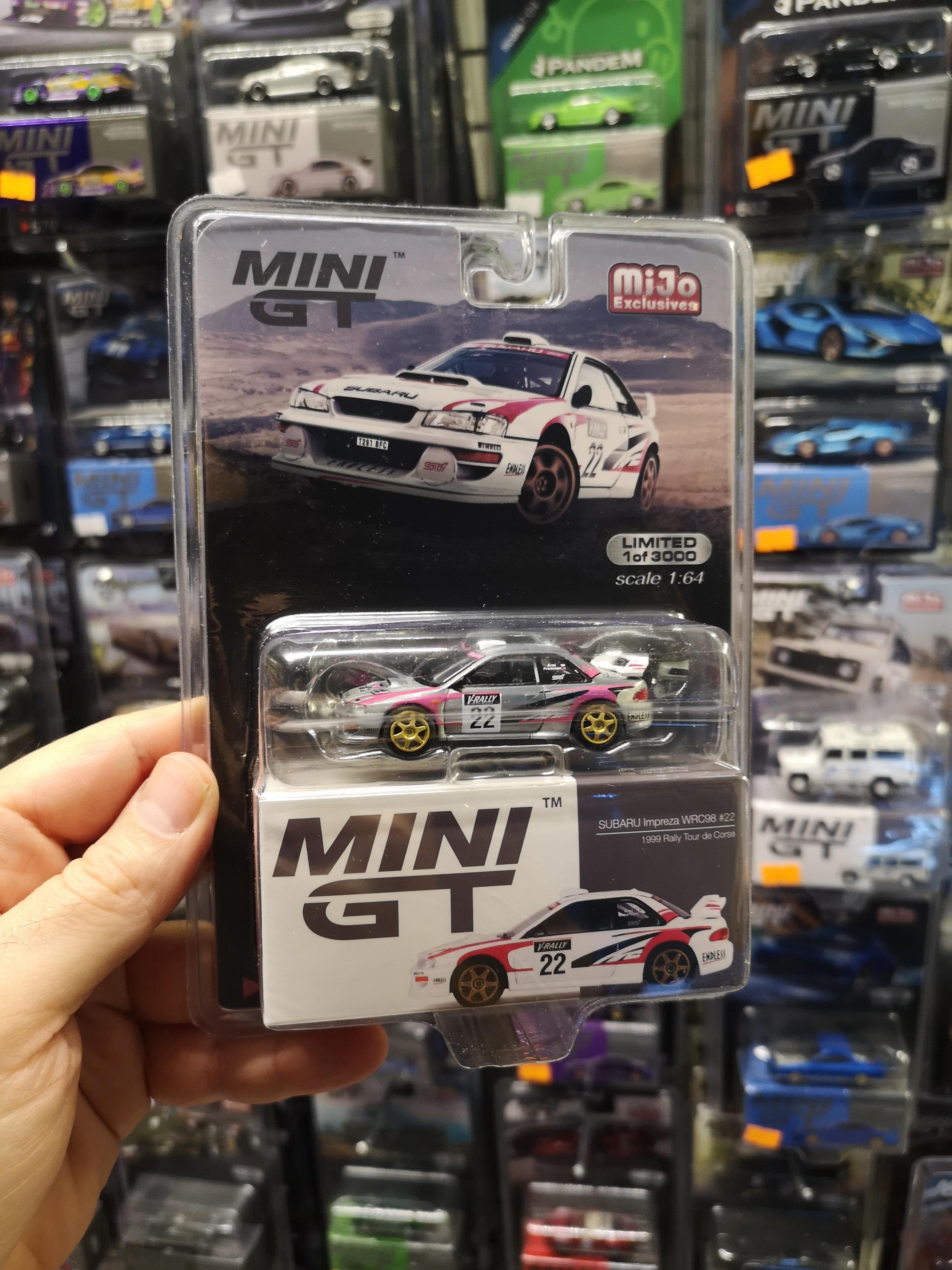 Mini GT Mijo Subaru impreza WRC98 #22 1999 Rally Tour de Corse lhd CHASE