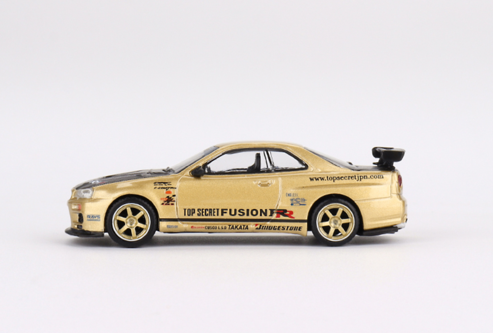 Mini GT Nissan Skyline GT-R R34 Top Secret top secret Gold Japan Exclusive