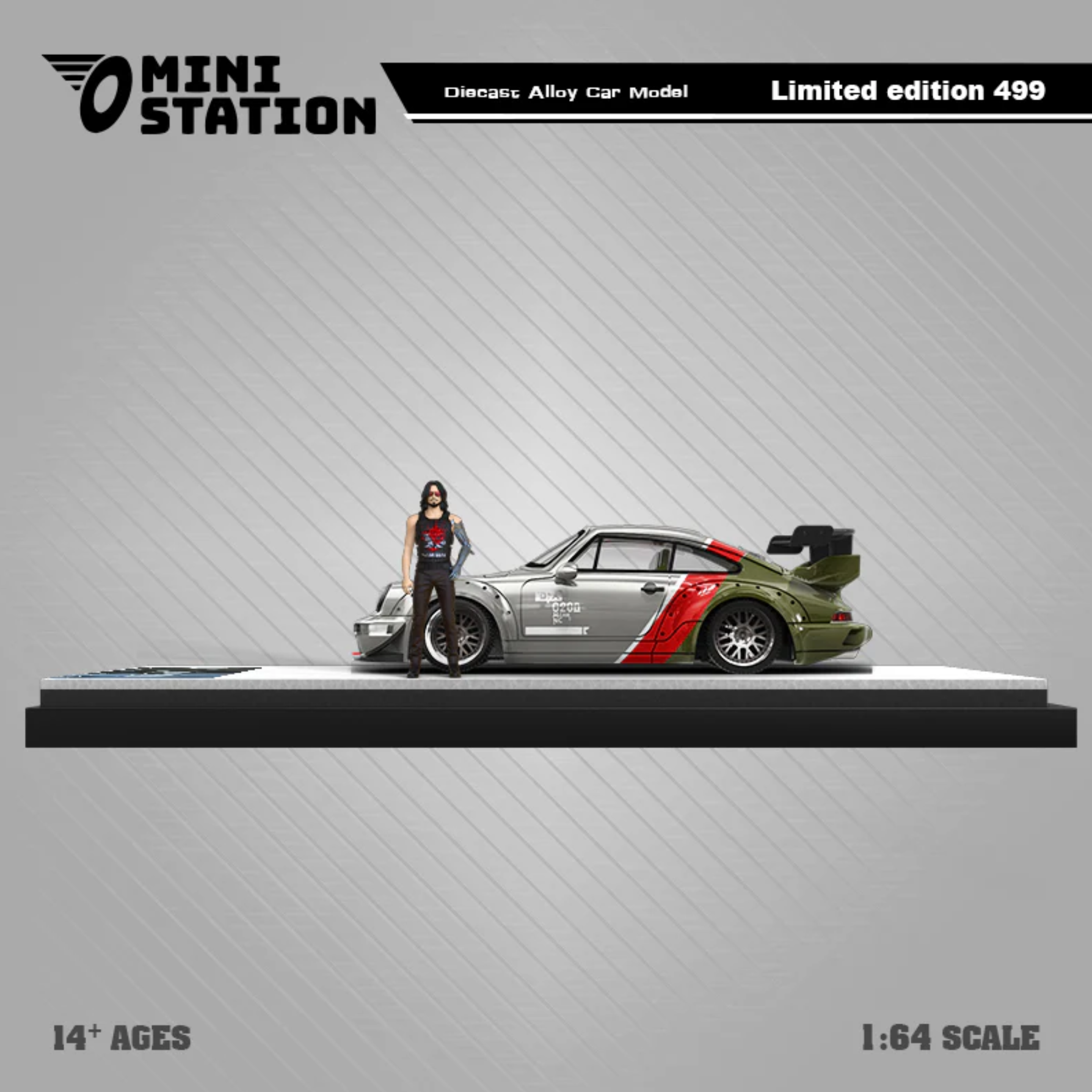 Mini Station Porsche RWB Cyberpunk Limited Edition Figürlü