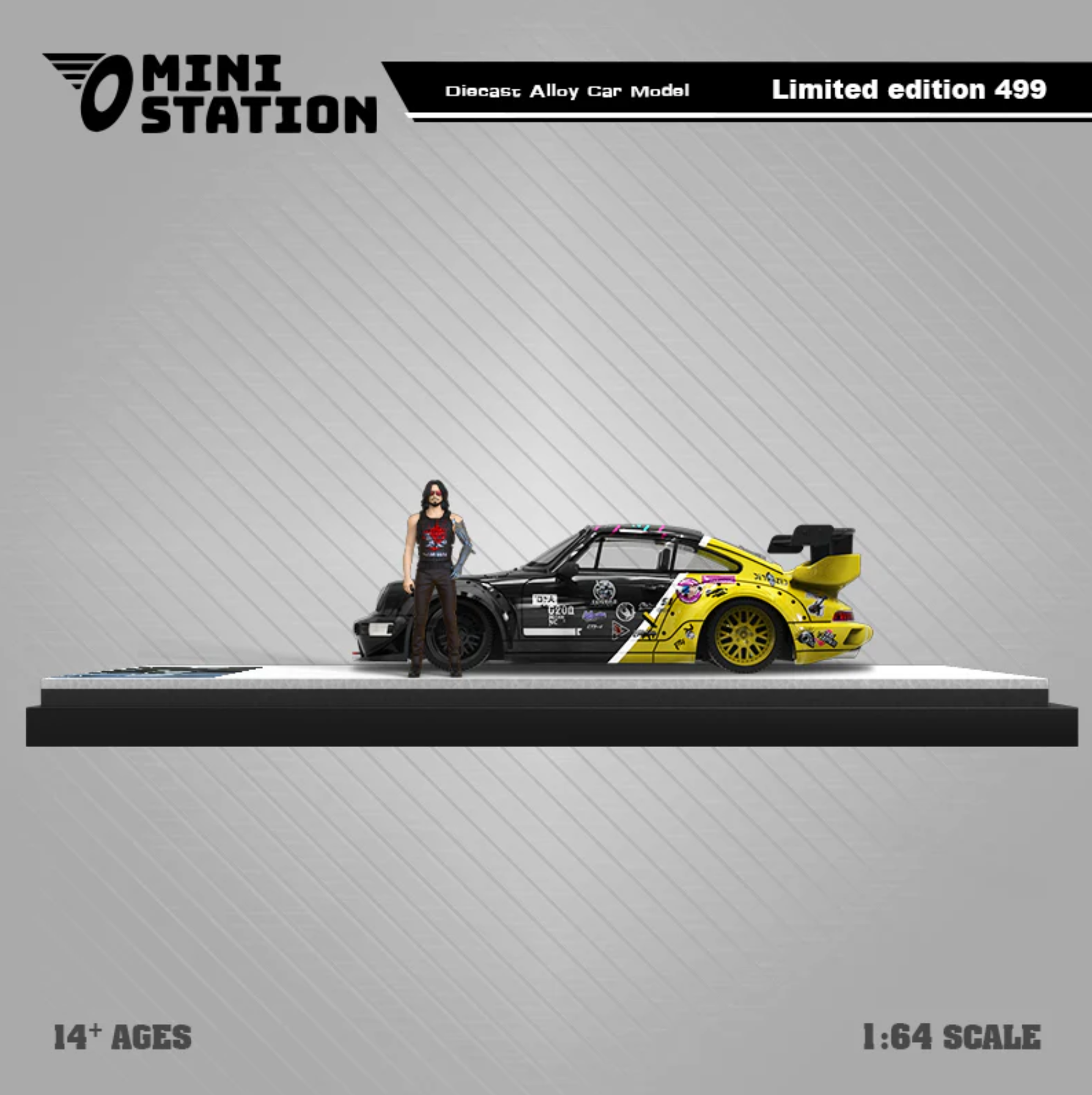 Mini Station Porsche RWB Cyberpunk Samurai Limited Edition Figürlü