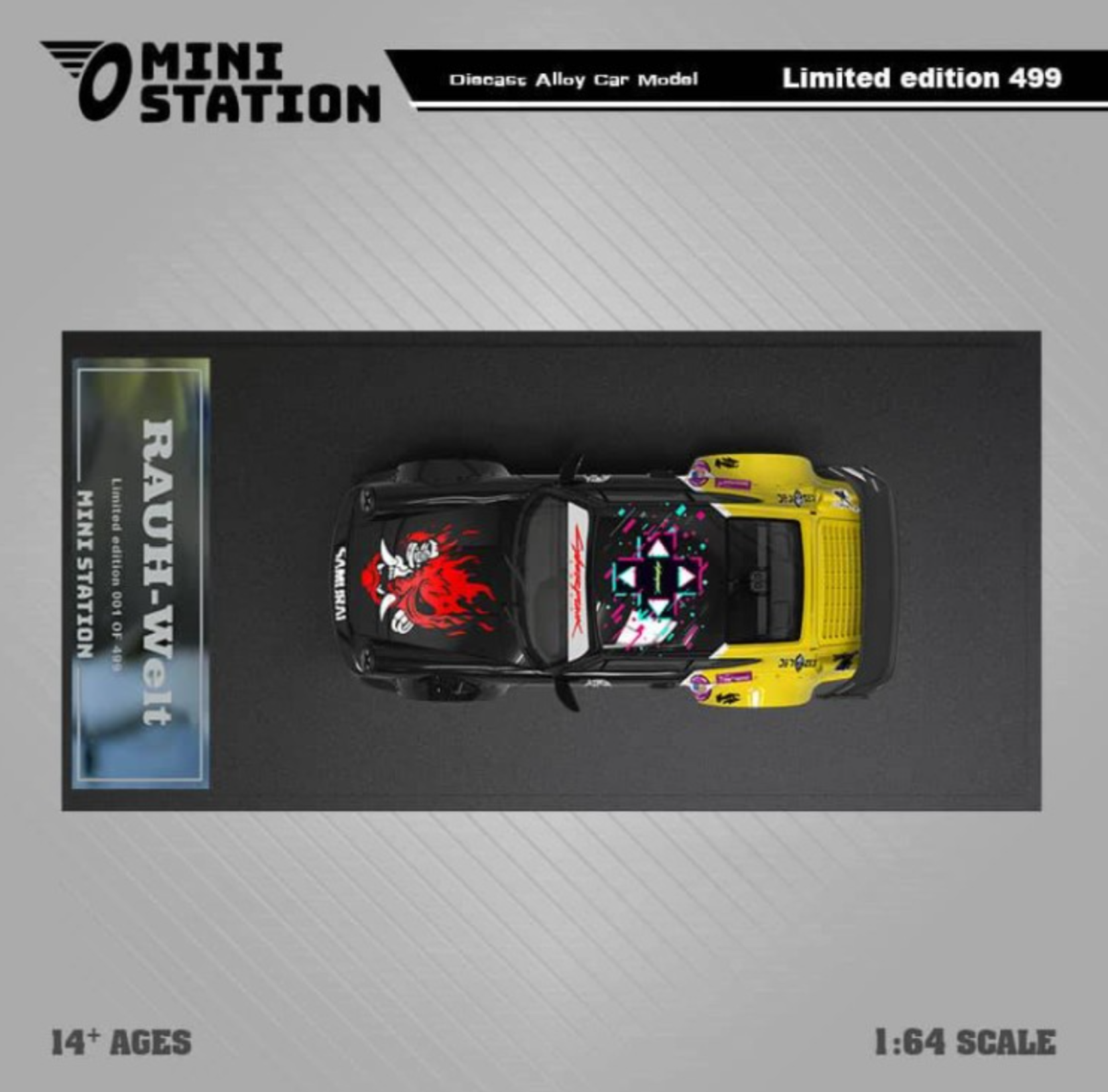 Mini Station Porsche RWB Cyberpunk Samurai Limited Edition Figürlü