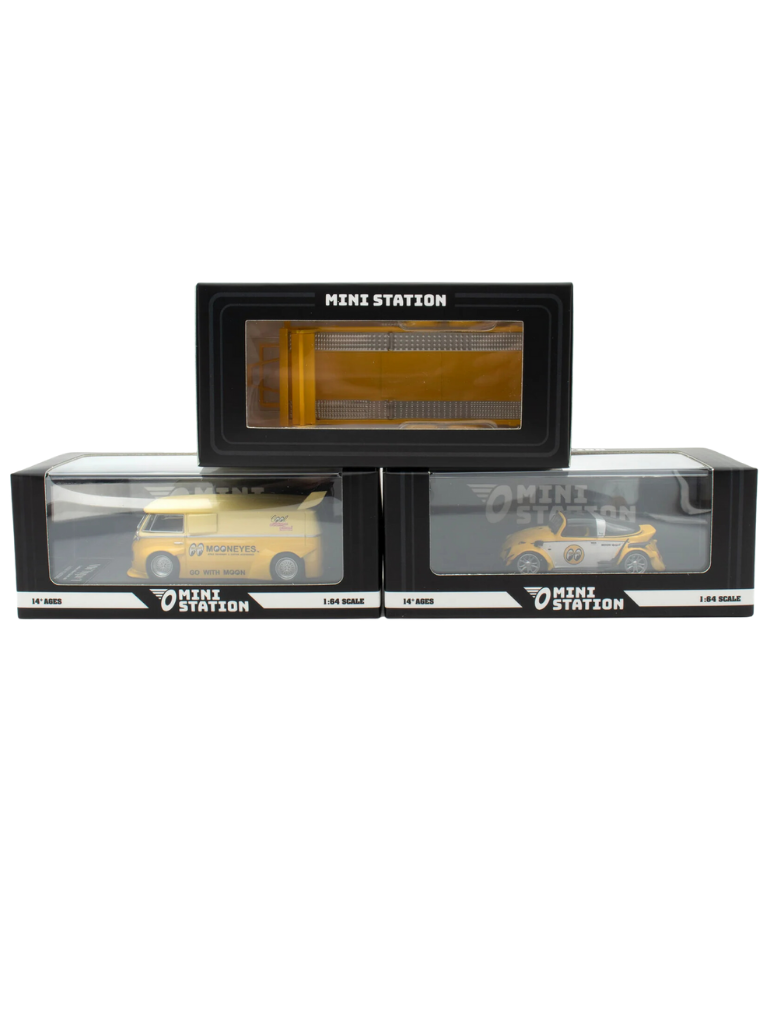 Mini Station Volkswagen Tbus Trailer + Beetle Sport Mooneyes B