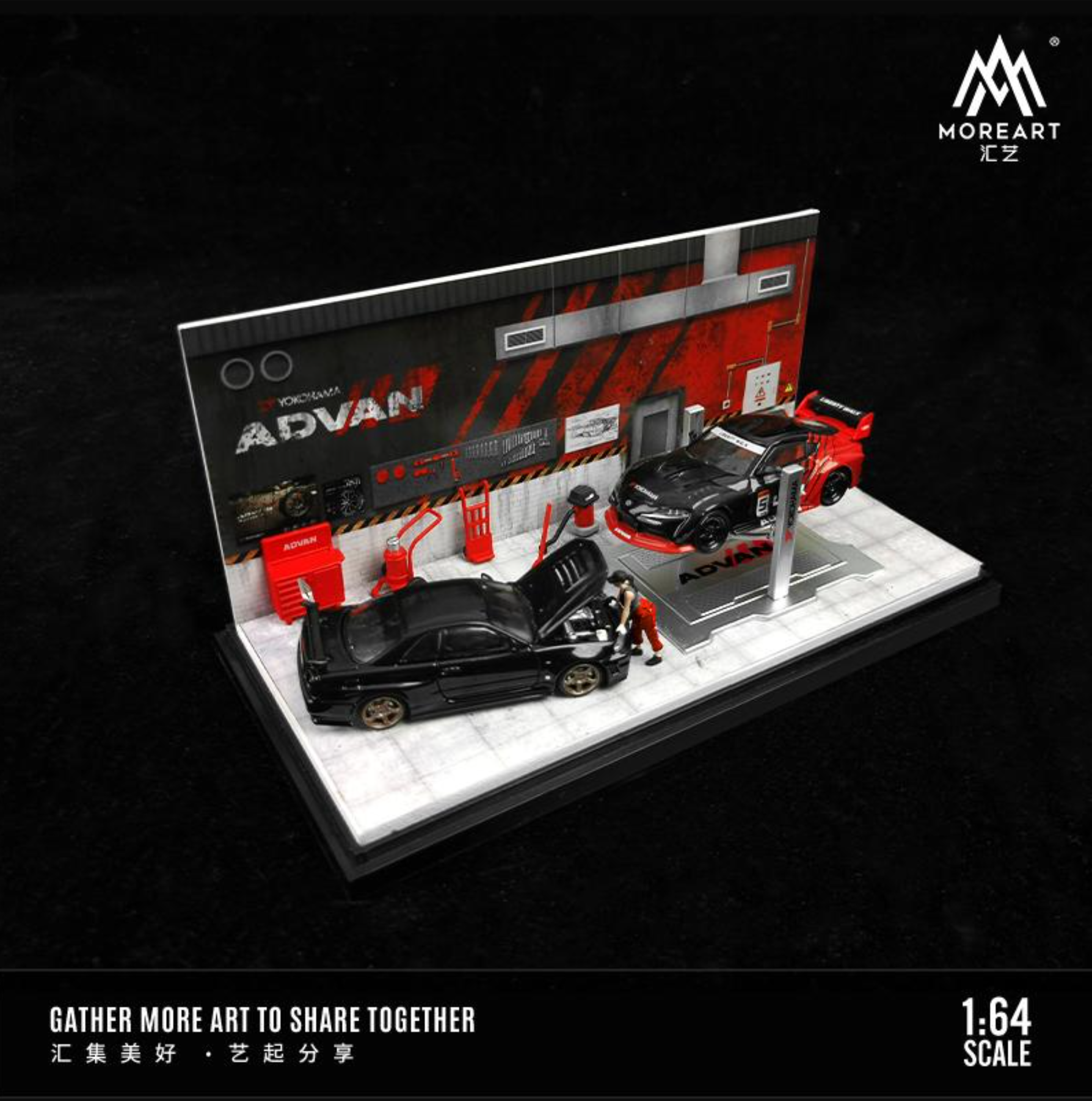 Moreart Advan Auto Repair Workshop Scene Diorama