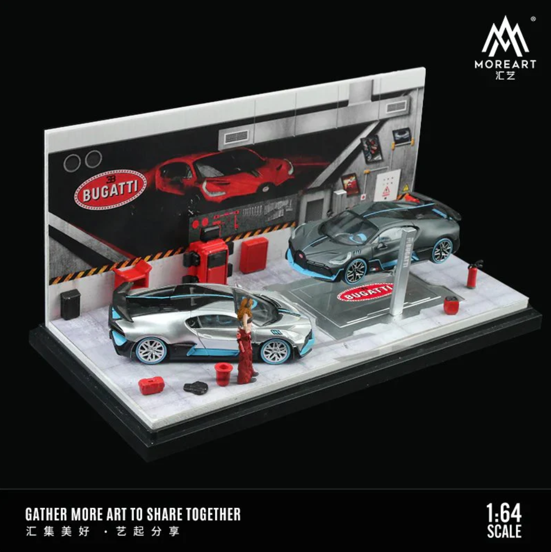 Moreart Bugatti Auto Repair Workshop Scene Diorama