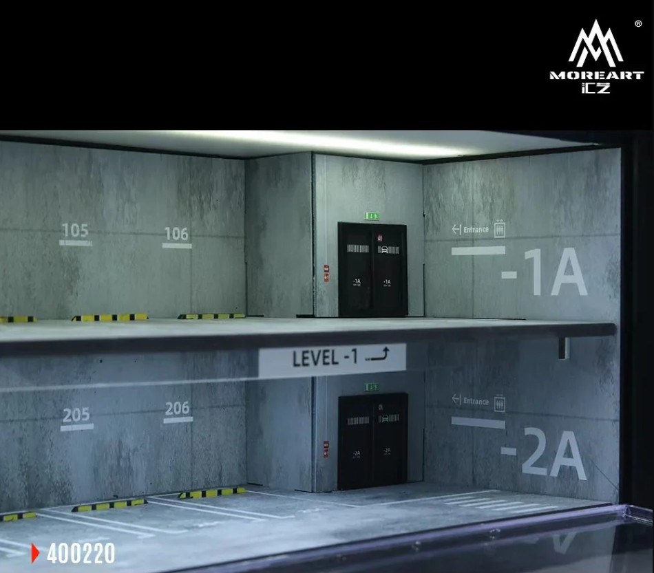 Moreart Container underground parking garage scene