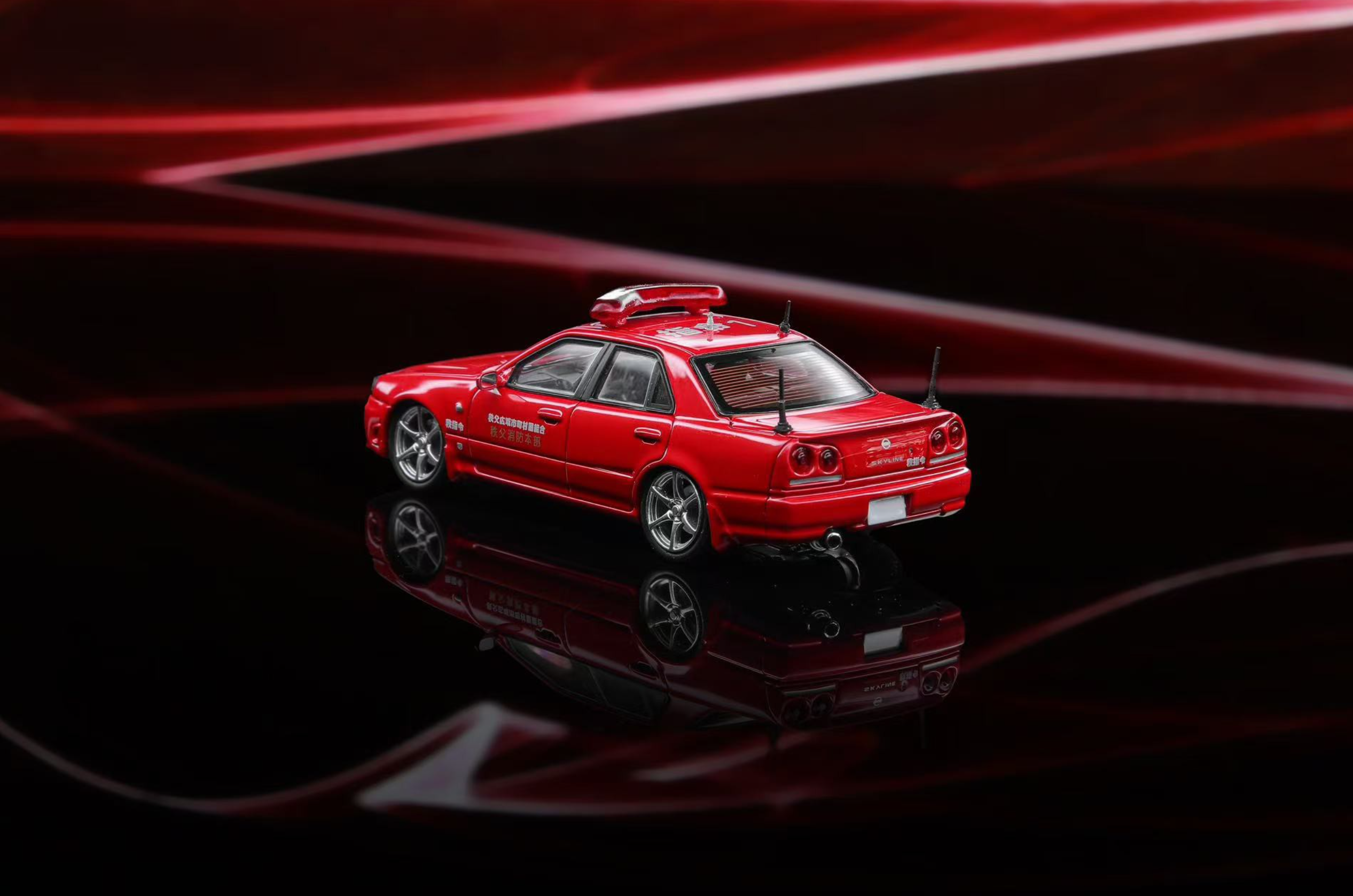 Mortal Nissan Skyline R34 GTT Fire Department Red
