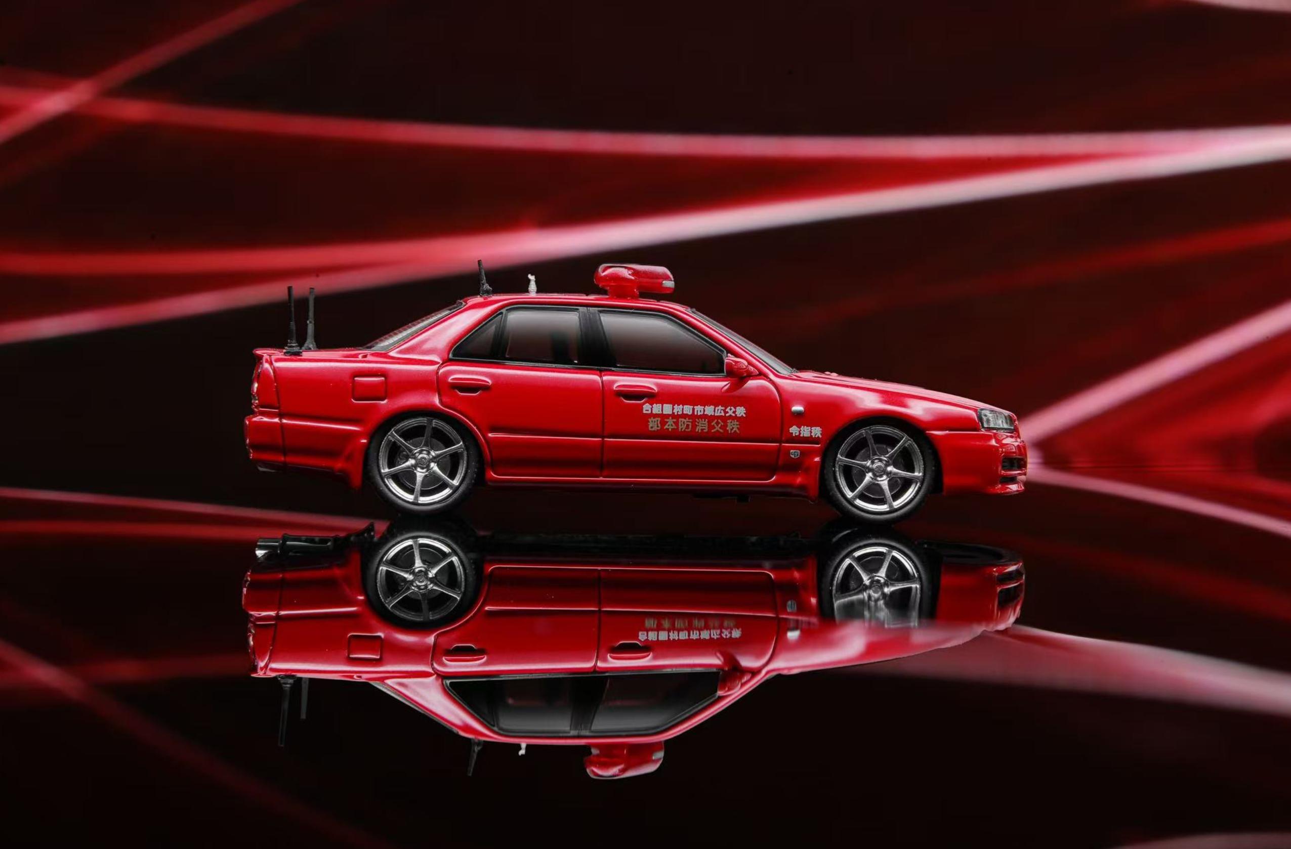Mortal Nissan Skyline R34 GTT Fire Department Red