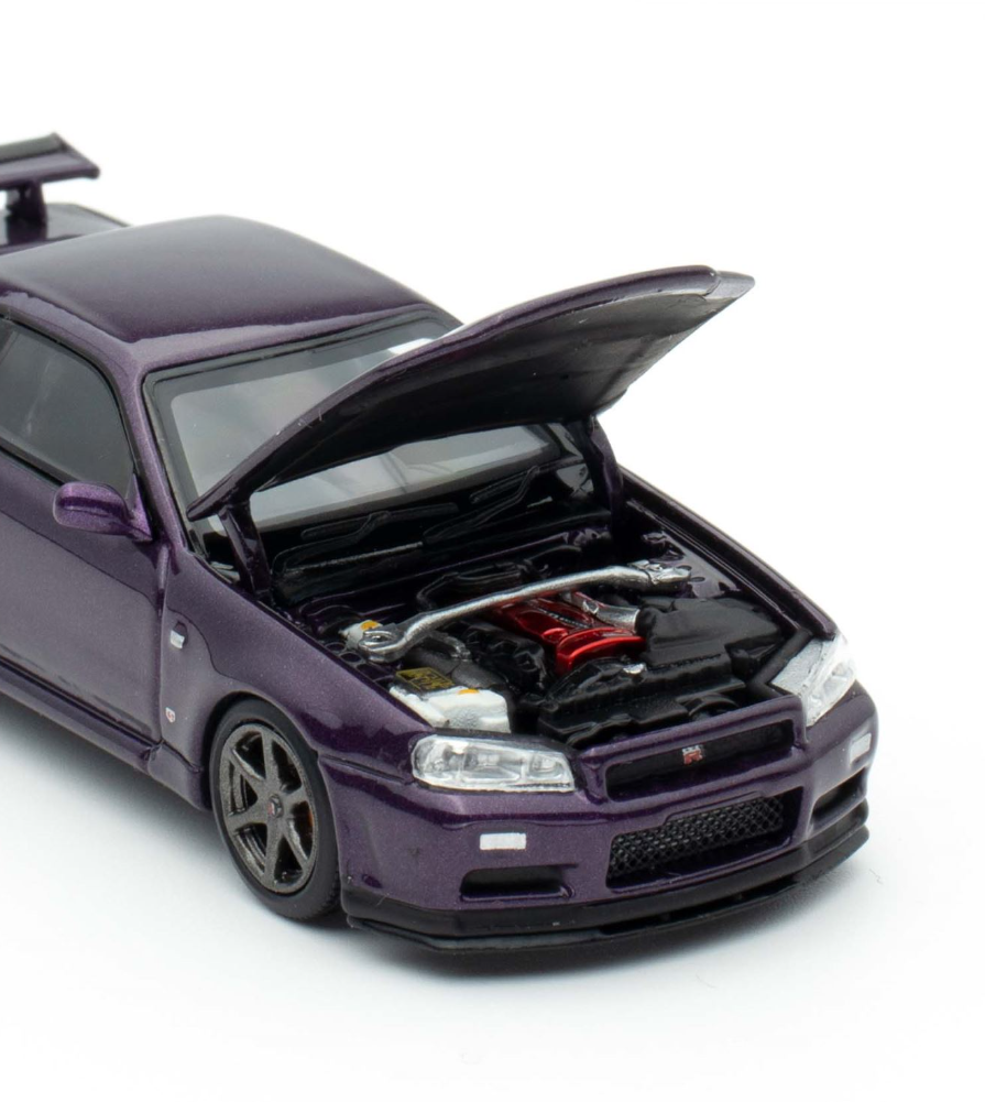 MotorHelix Nissan Skyline GT-R R34 V-Spec II Midnight Purple