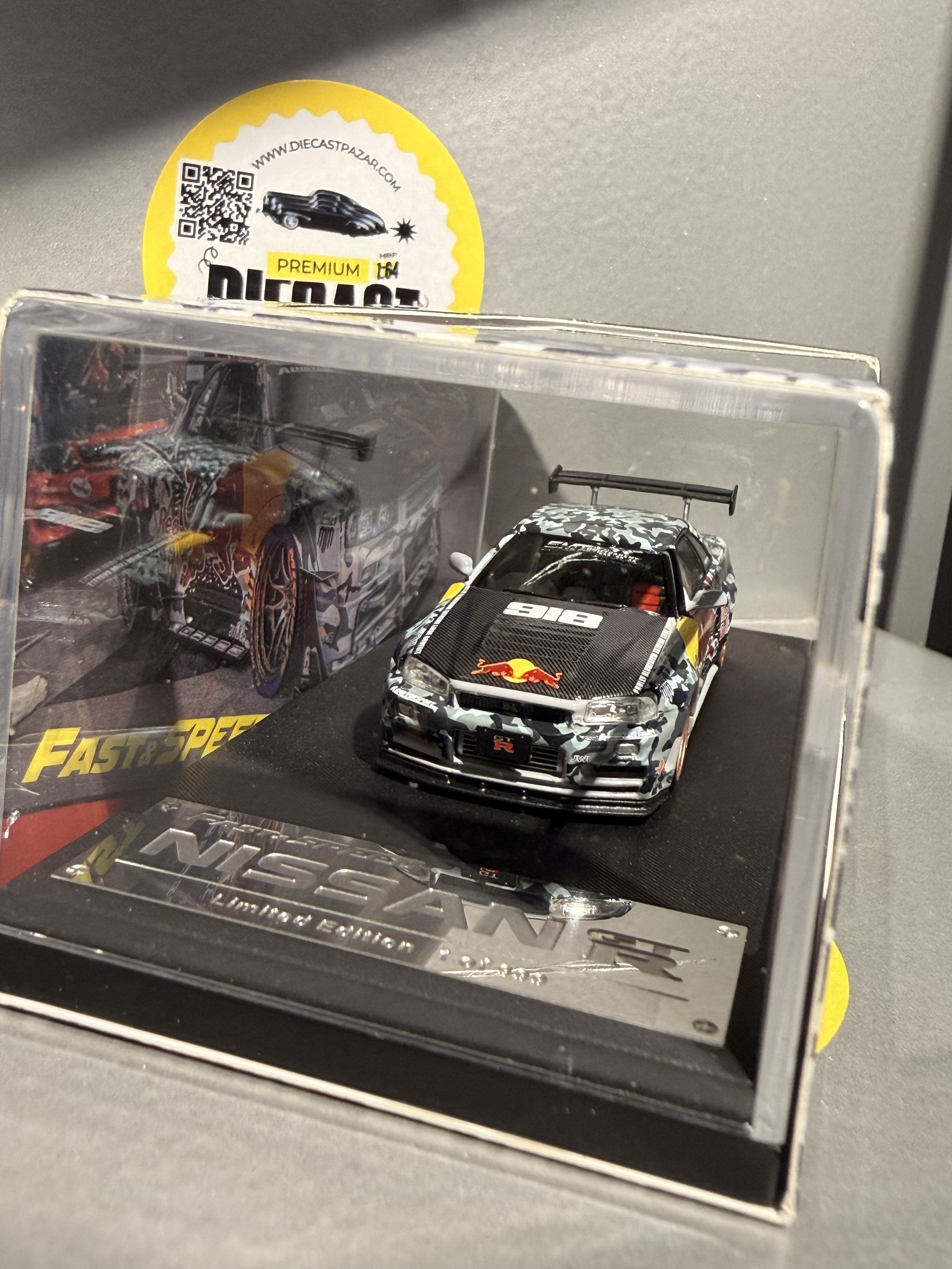 Outlet Fast Speed Nissan Skyline R34 Red Bull