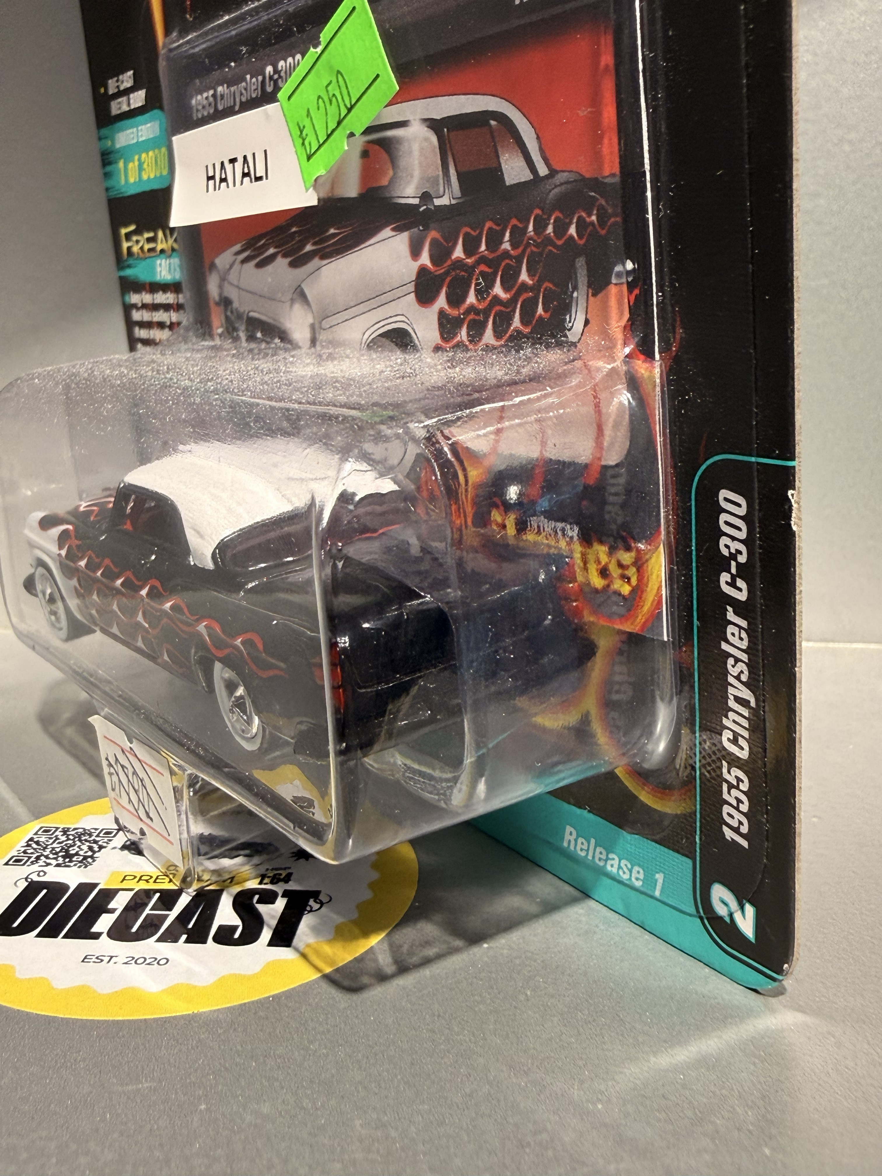 Outlet Johnny Lightning 1955 Chrysler C-300 Black w/ Flames Series