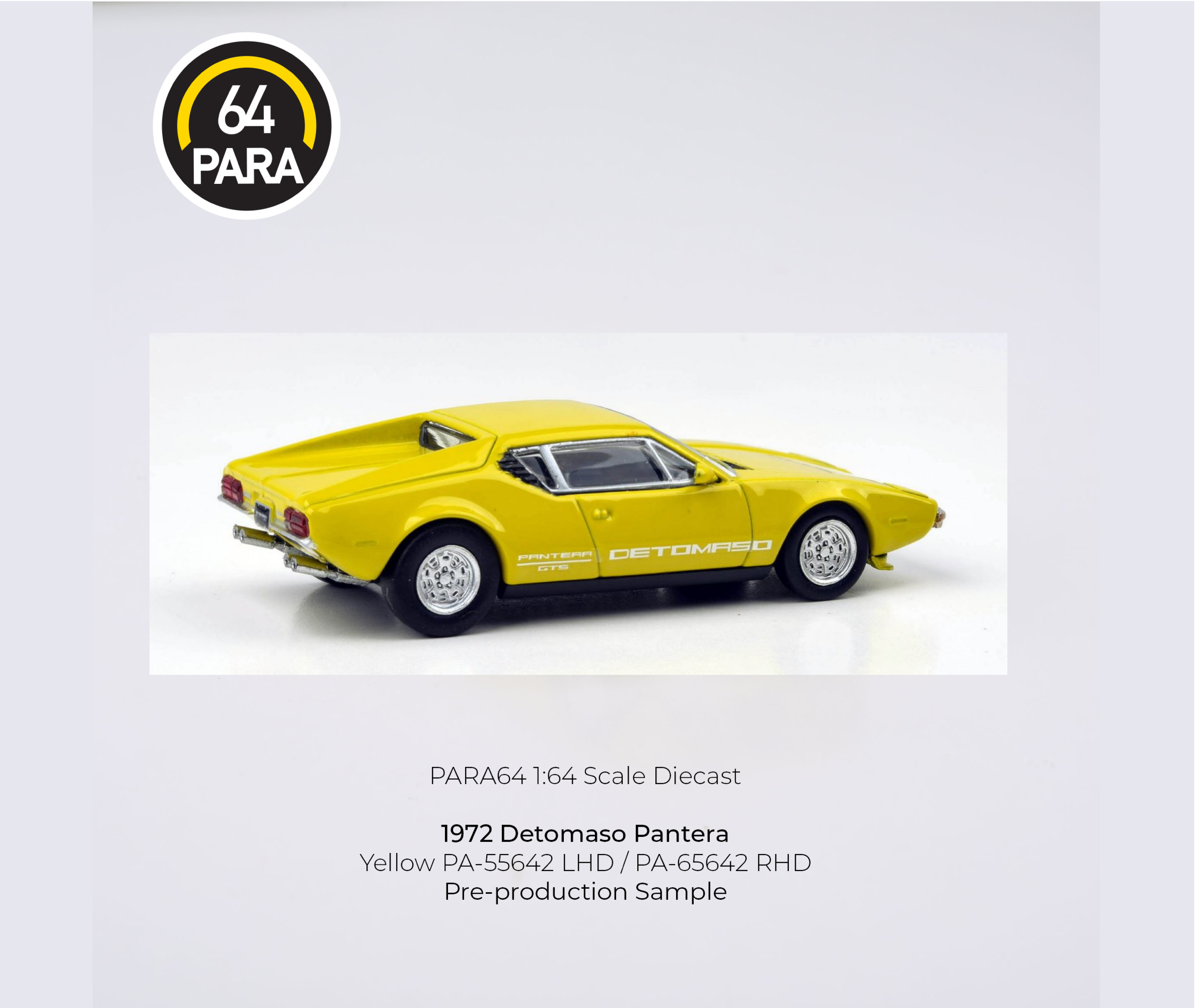 Para64 DeTomaso 1972 Pantera Yellow