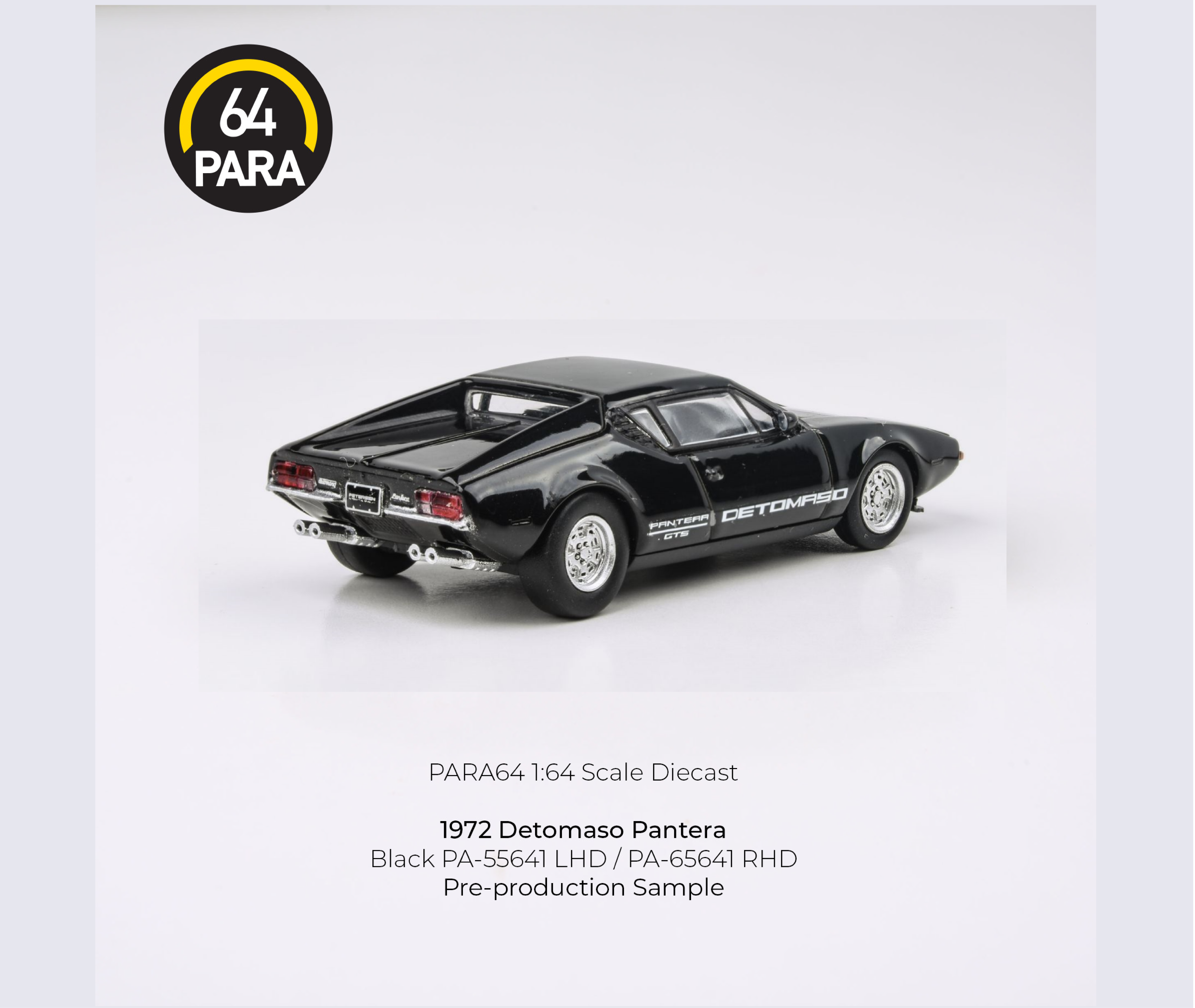 Para64 DeTomaso Pantera Black Lhd
