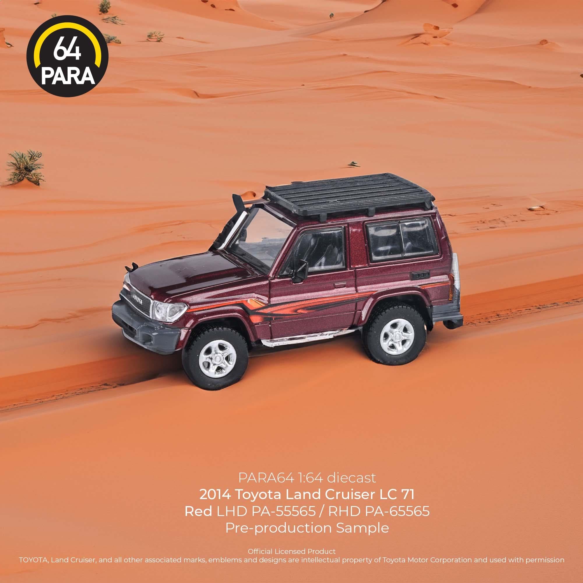 Para64 Toyota 2014 Land Cruiser 71 Short Wheels Base Red w/ Roof Rack Rhd