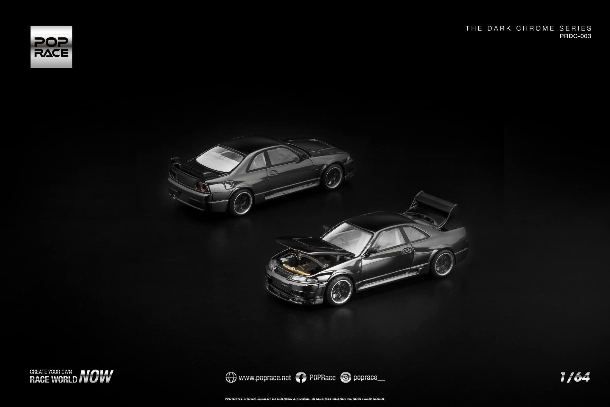 Pop Race Dark Chrome Series Nissan Skyline R33 400R #003