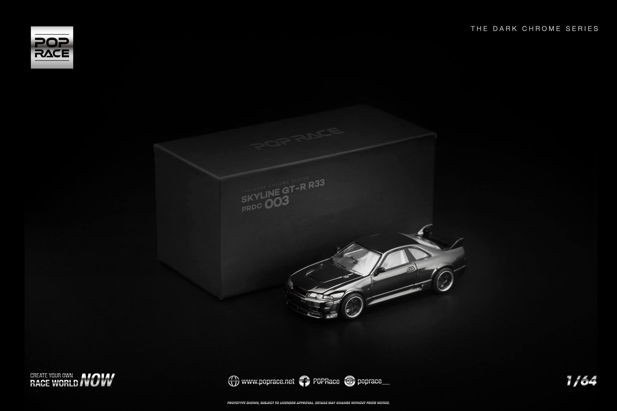Pop Race Dark Chrome Series Nissan Skyline R33 400R #003