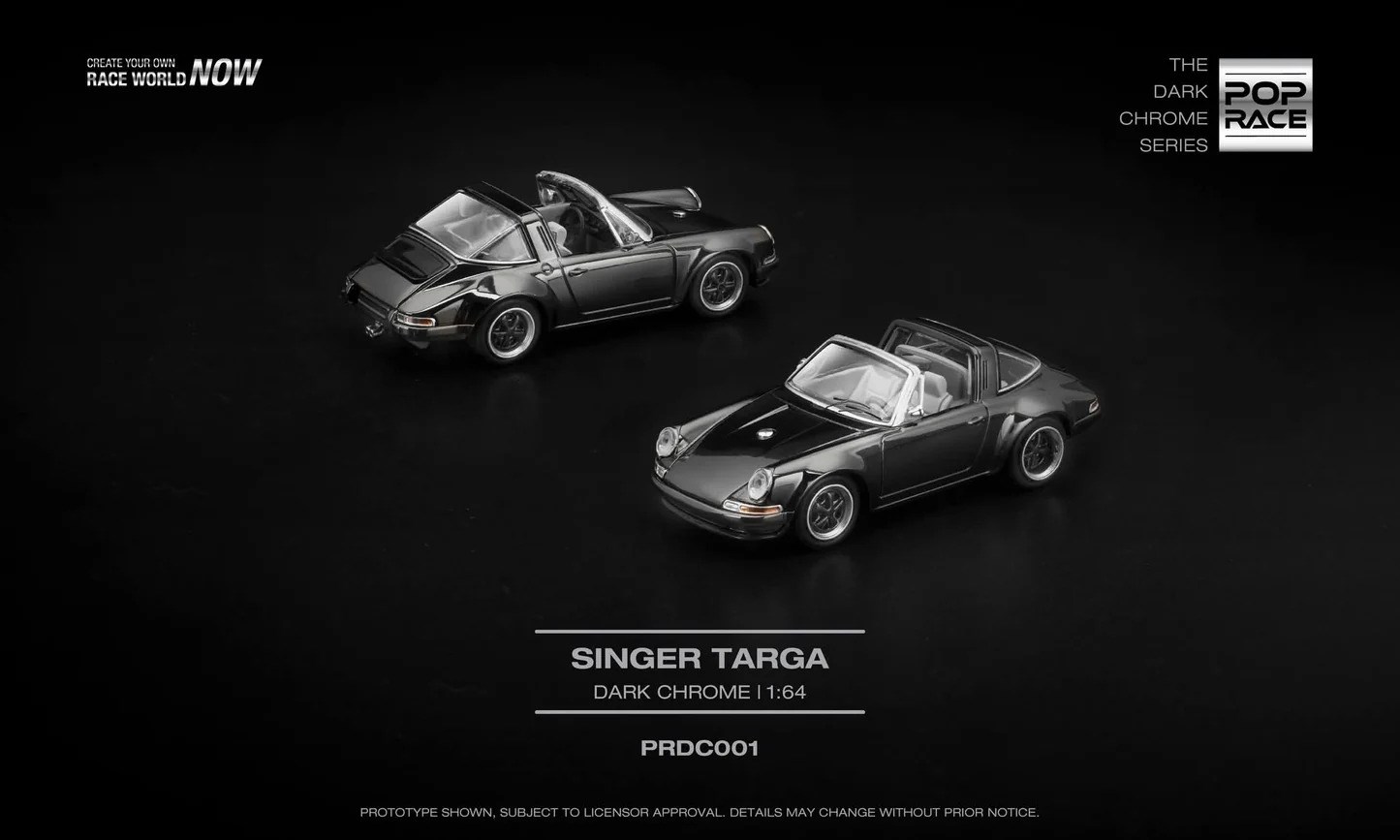 Pop Race Dark Chrome Series Porsche Singer Targa #001