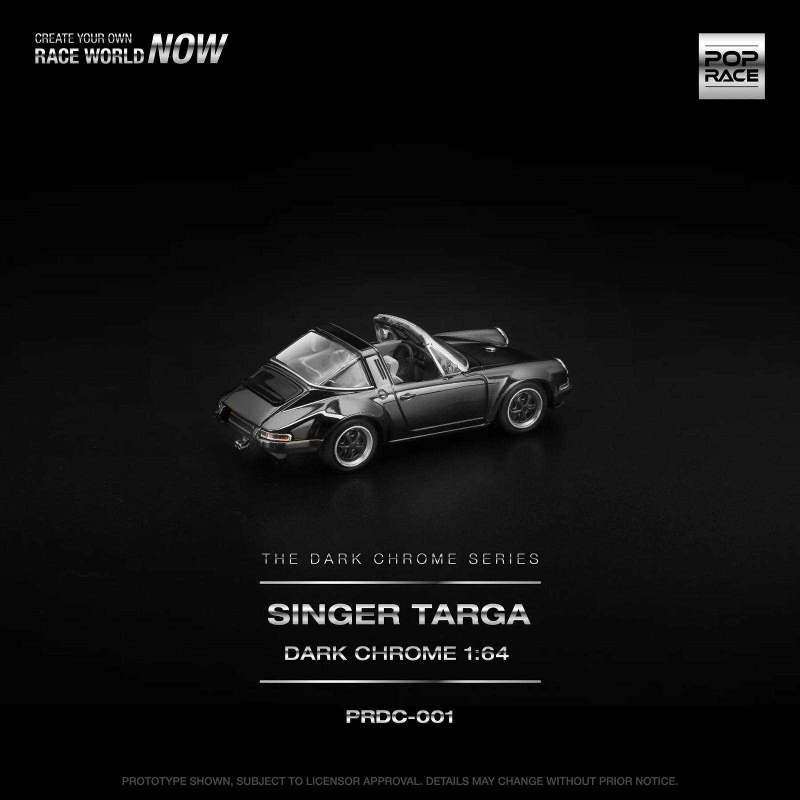 Pop Race Dark Chrome Series Porsche Singer Targa #001
