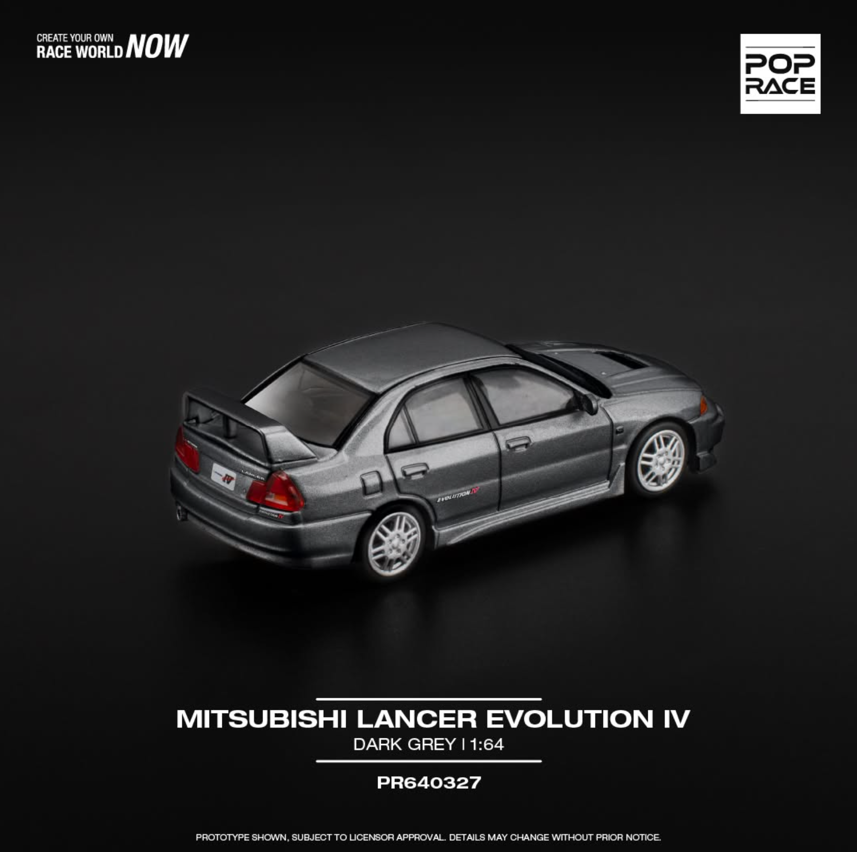 Pop Race Mitsubishi Lancer Evolution IV Grey