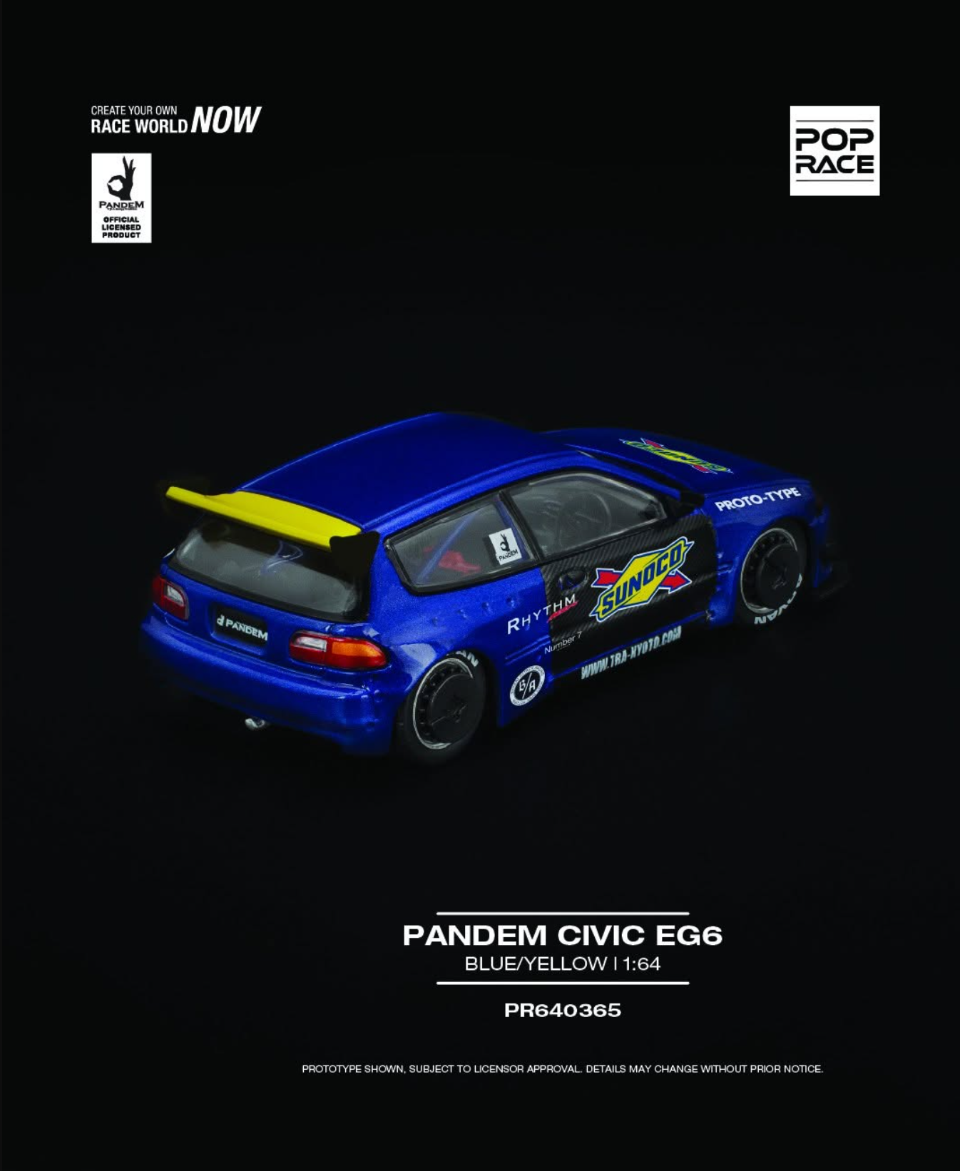 Pop Race Pandem Honda Civic EG6 Sunoco
