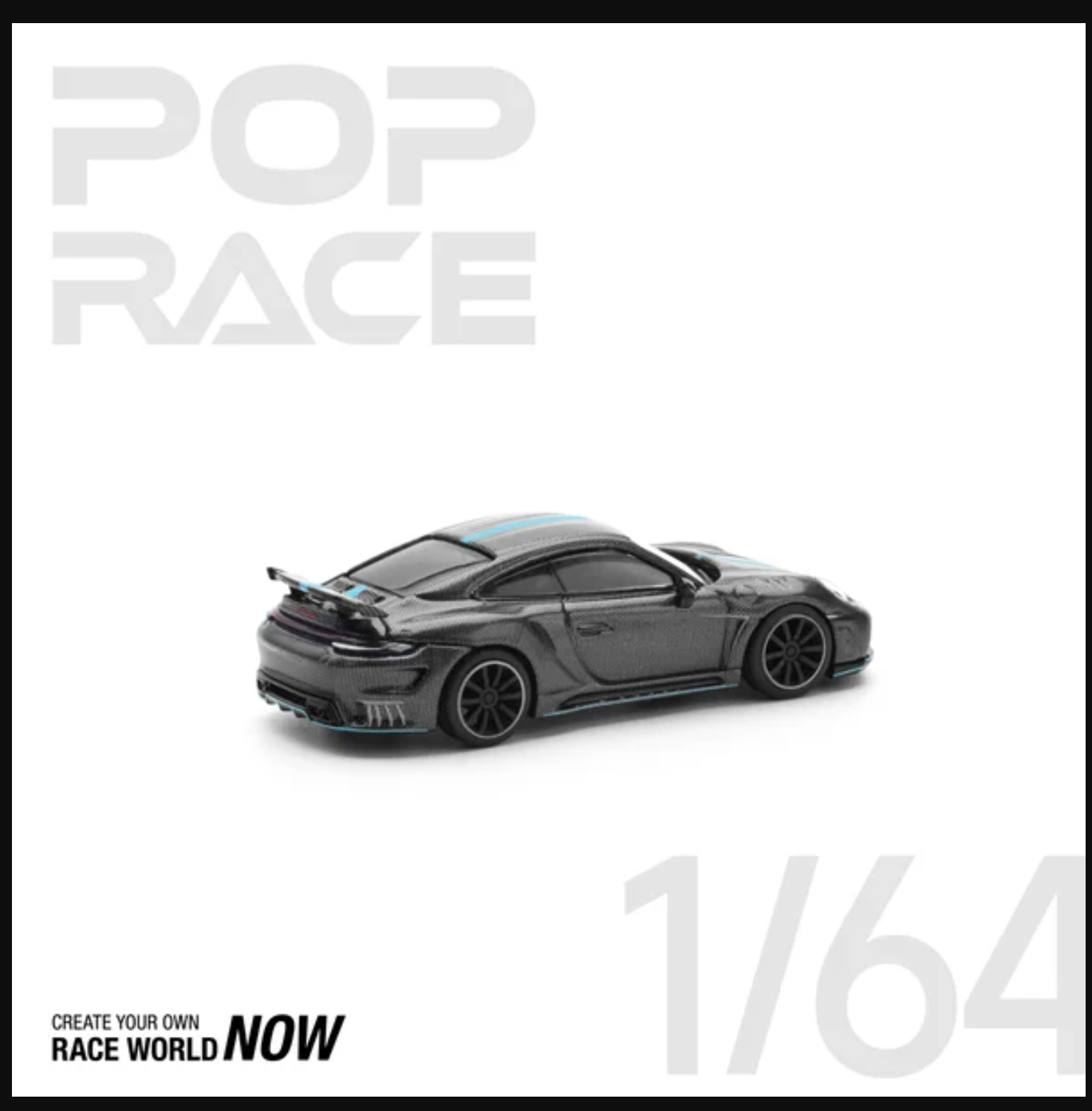 Pop Race Porsche 992 Stinger GTR Carbon Blue Stripe