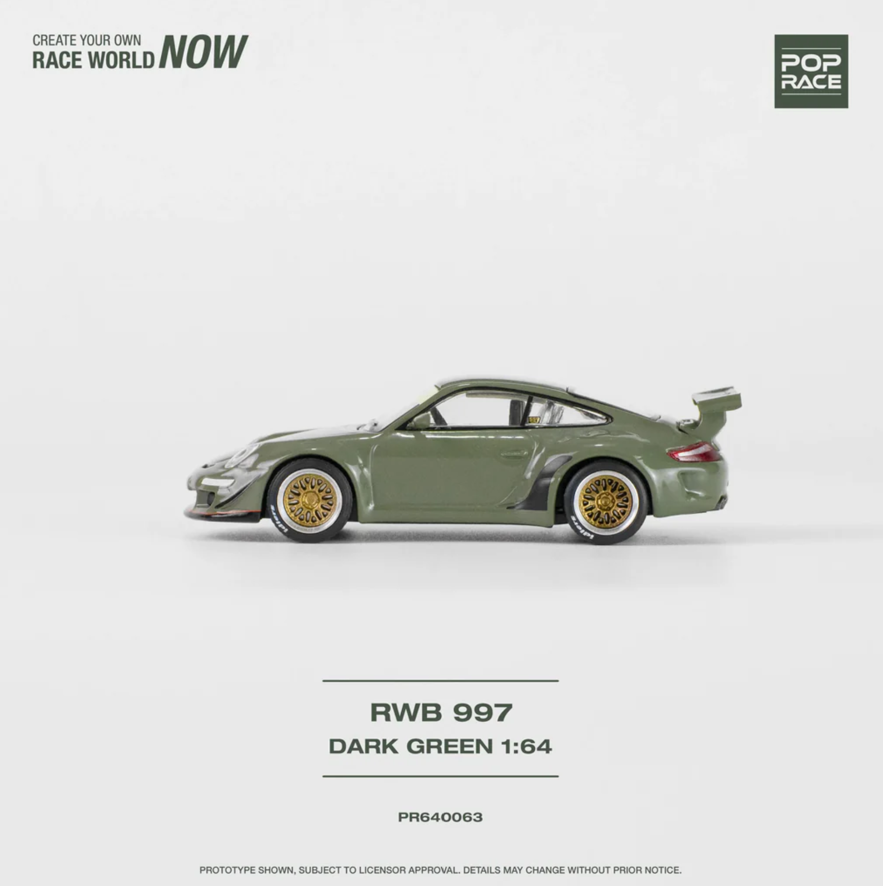 Pop Race Porsche 997 RWB Dark Green