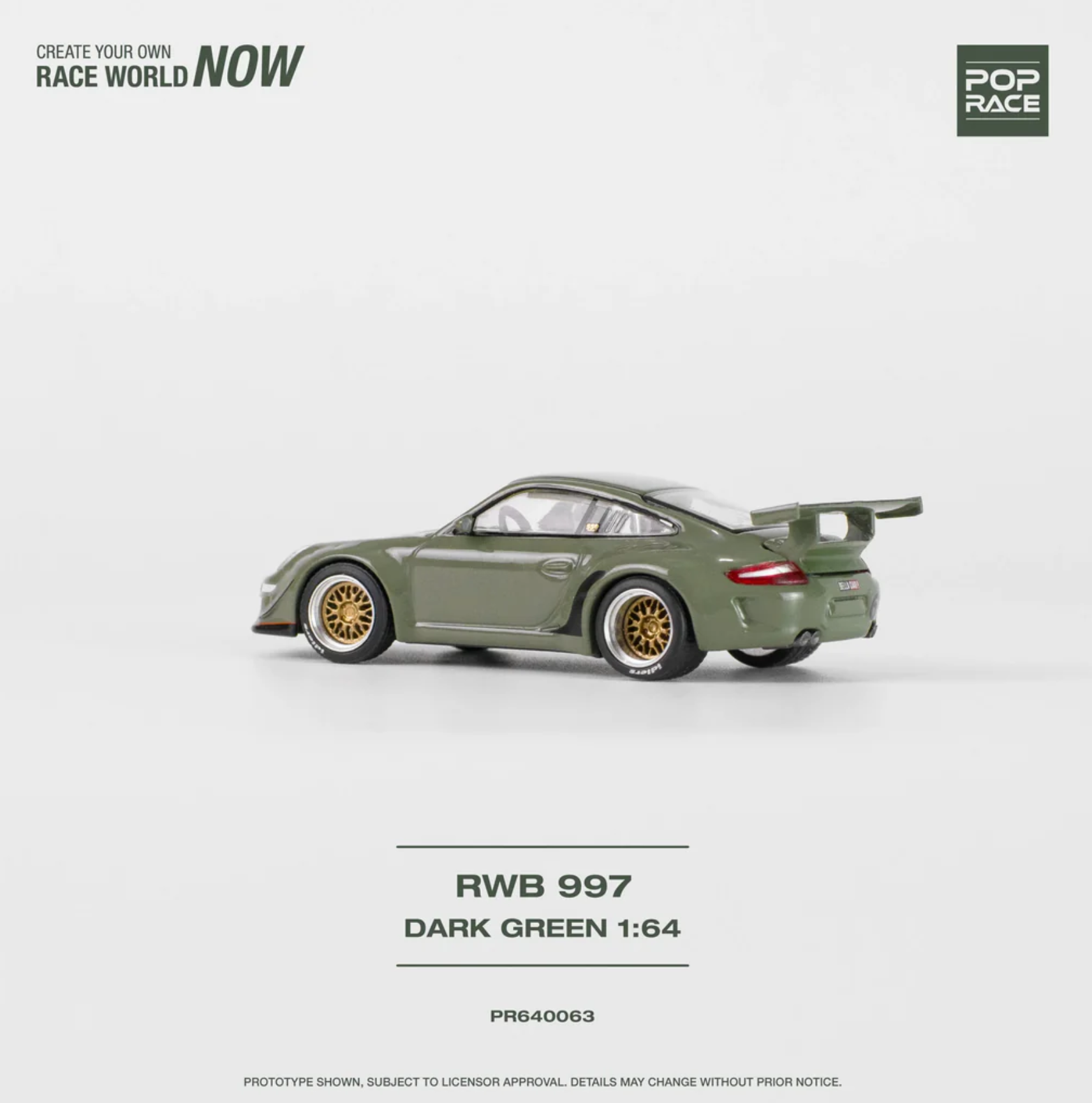 Pop Race Porsche 997 RWB Dark Green