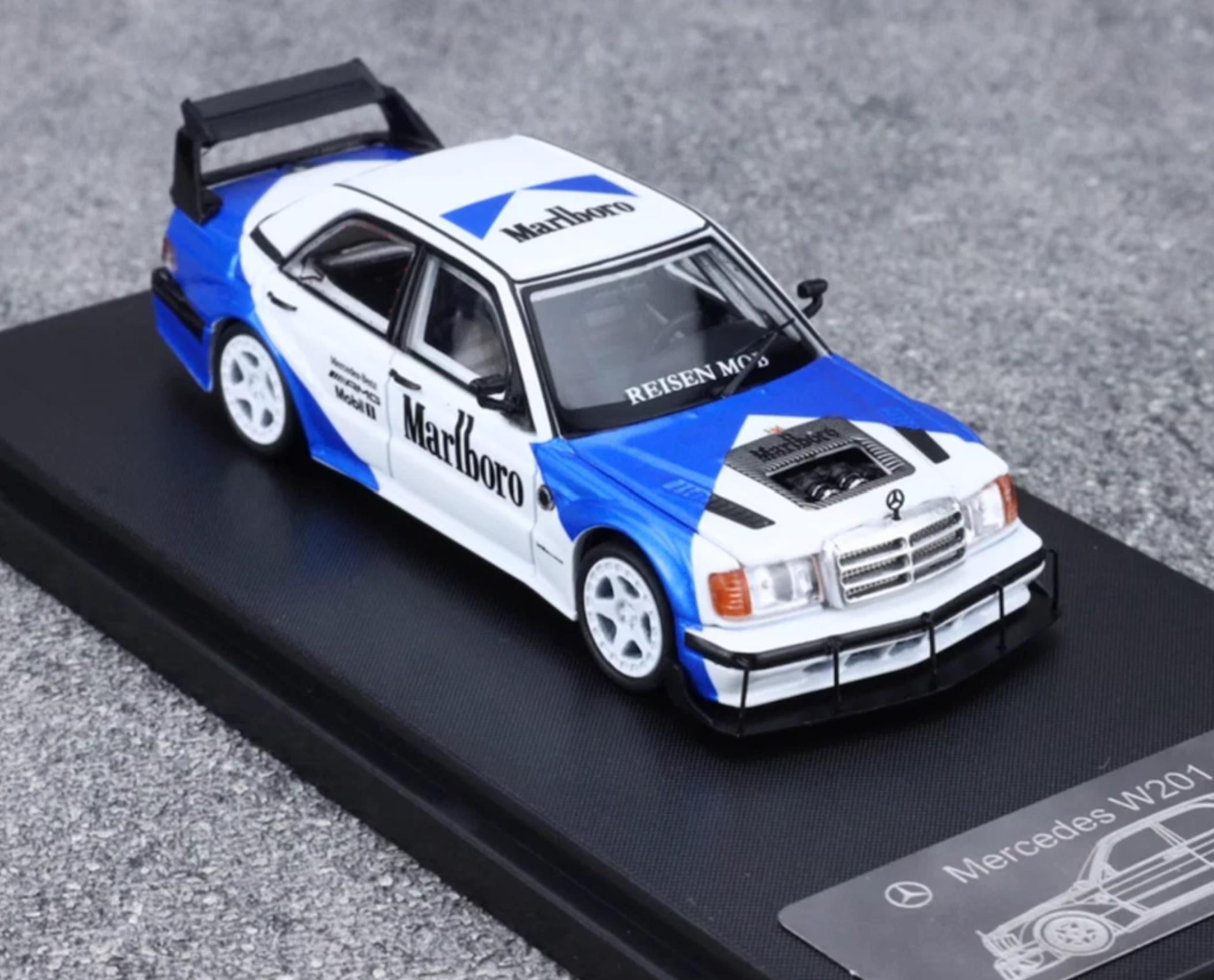 Rhino Model Mercedes Benz 190E w201 Marlboro Blue