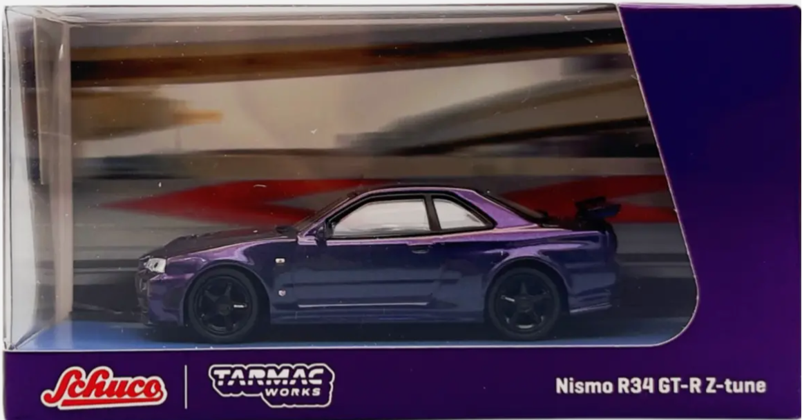 Schuco Tarmac Works Nissan Skyline Nismo R34 GT-R Z-Tune Midnight Purple III