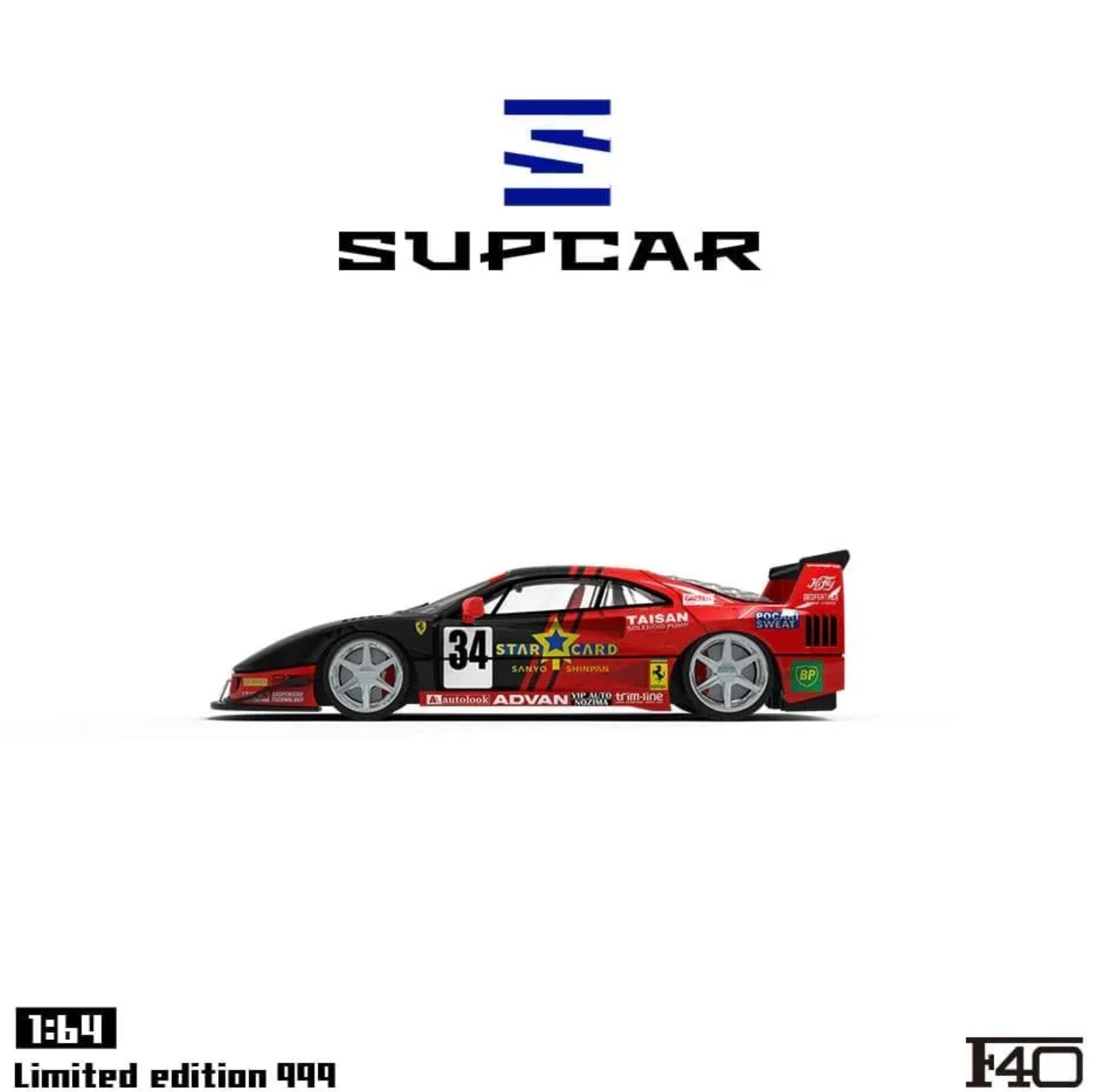SupCar Ferrari F40 Taisan - Advan Decal Black