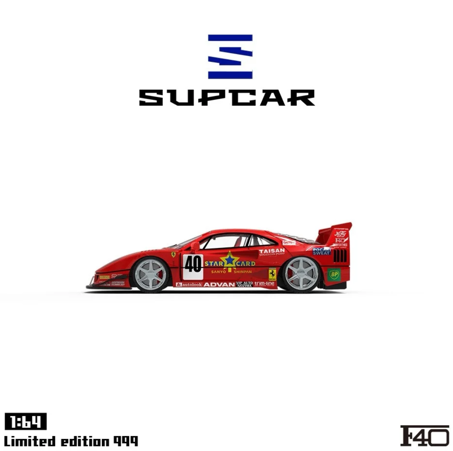 SupCar Ferrari F40 Taisan - Advan Decal Red