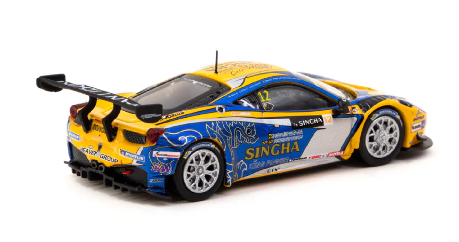 Tarmac Works Ferrari 458 italia GT3 GT Asia 2016 C. Van Dam P. Bhirombhakdi