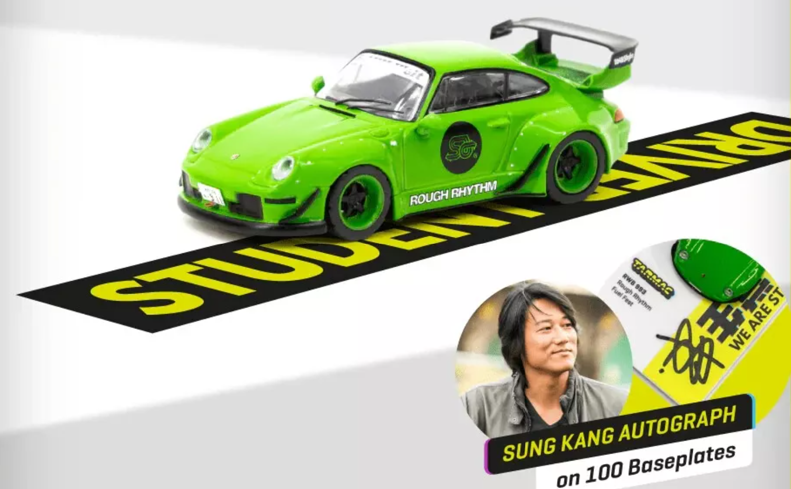 Tarmac Works Porsche RWB 993 Rough Rhythm Fuel Fest Student Driver Edition