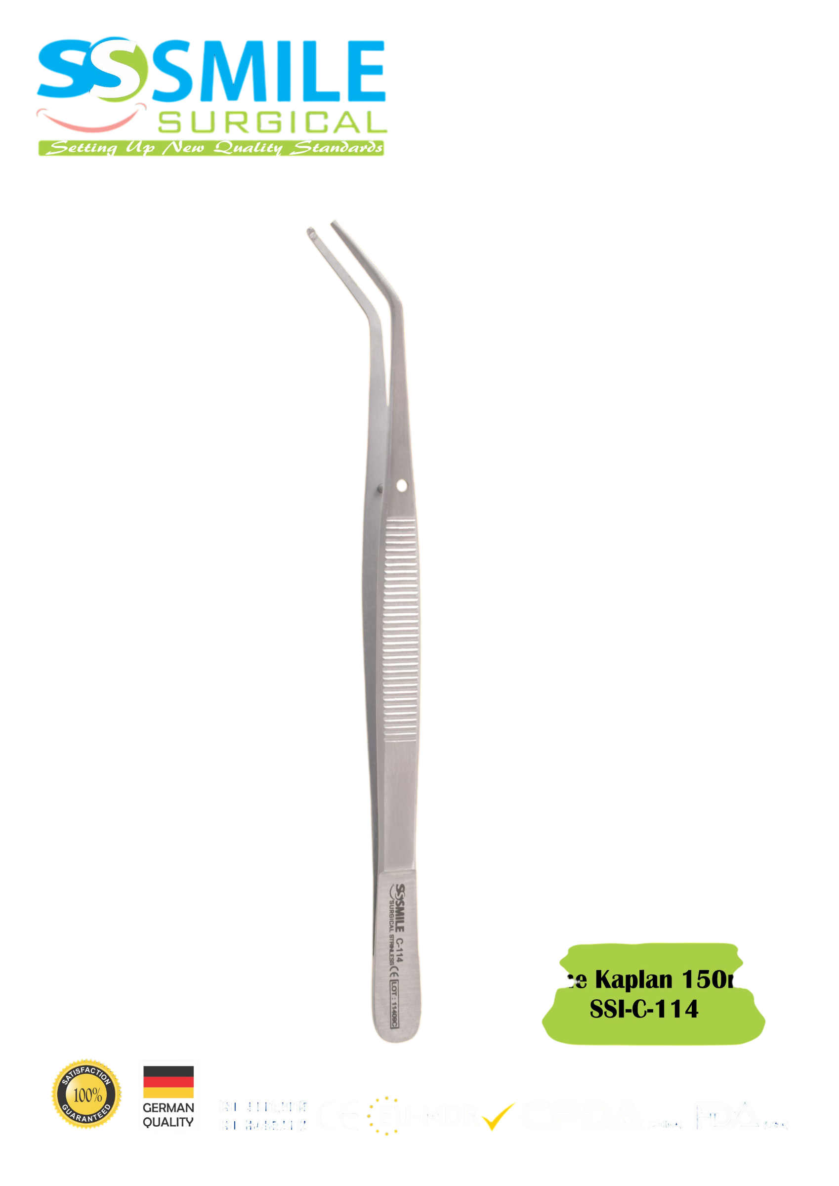 ASİDENTSMILE SURGICAL SSI-C-114SMILE SURGICAL SSI-C-114 CRANE KAPLAN (PRESEL CEP İŞARETLEYİCİ) 150MM